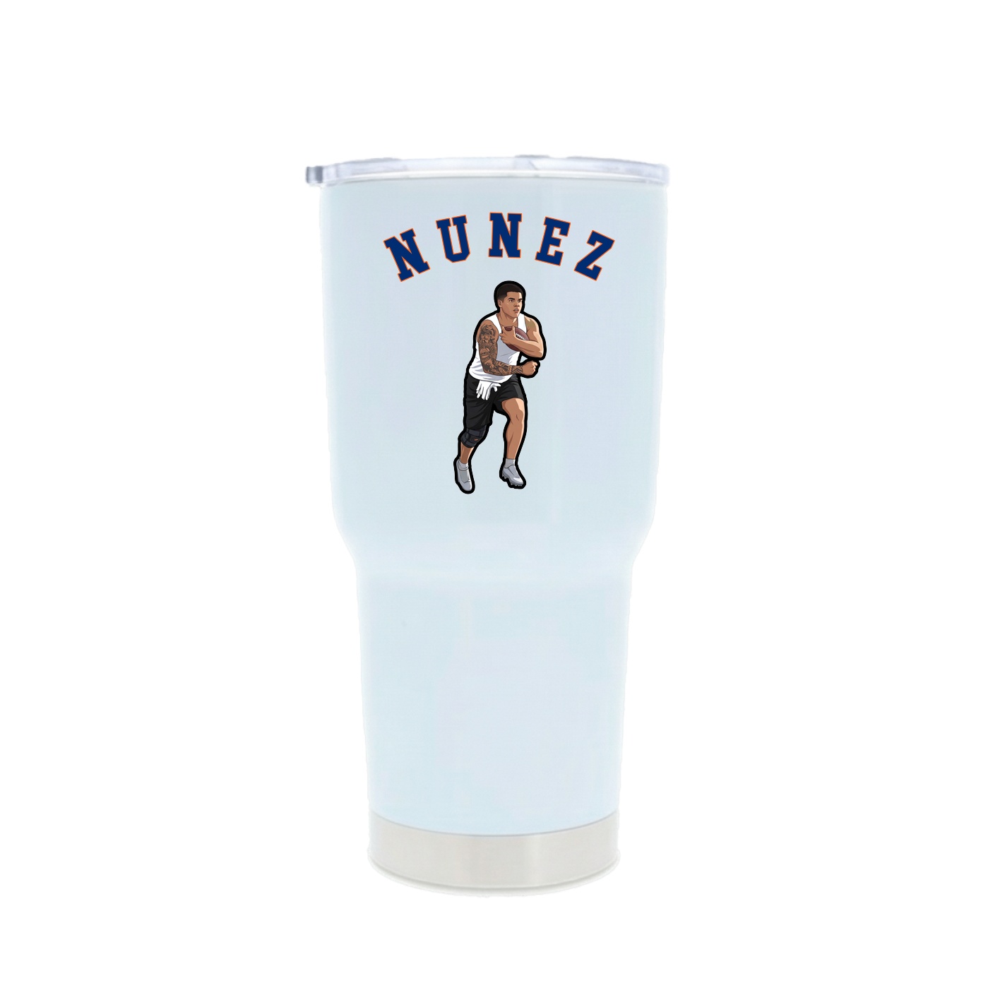 30oz Stainless Steel Tumbler — Shirsey Arch in White