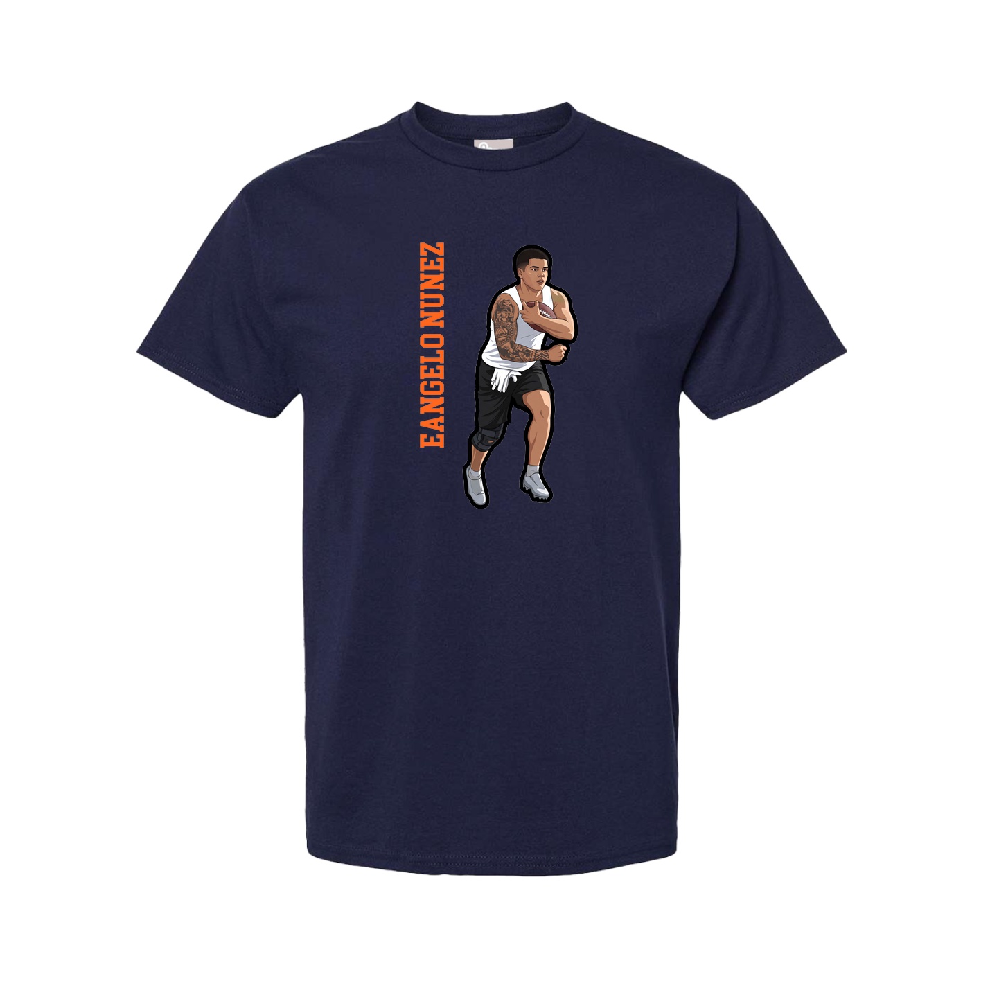 Youth Tee — Name Vertical in Navy
