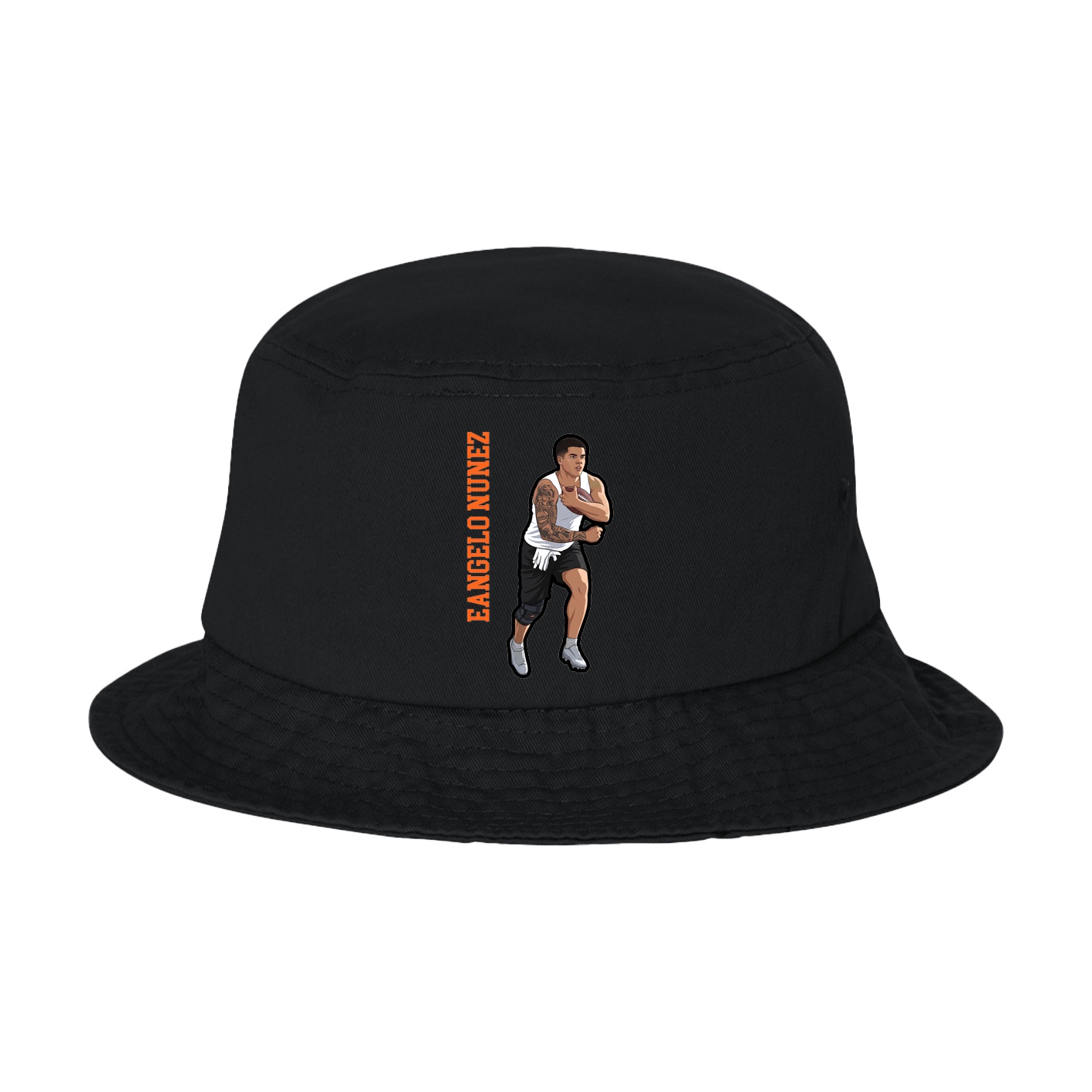 Bucket Cap — Name Vertical in Black