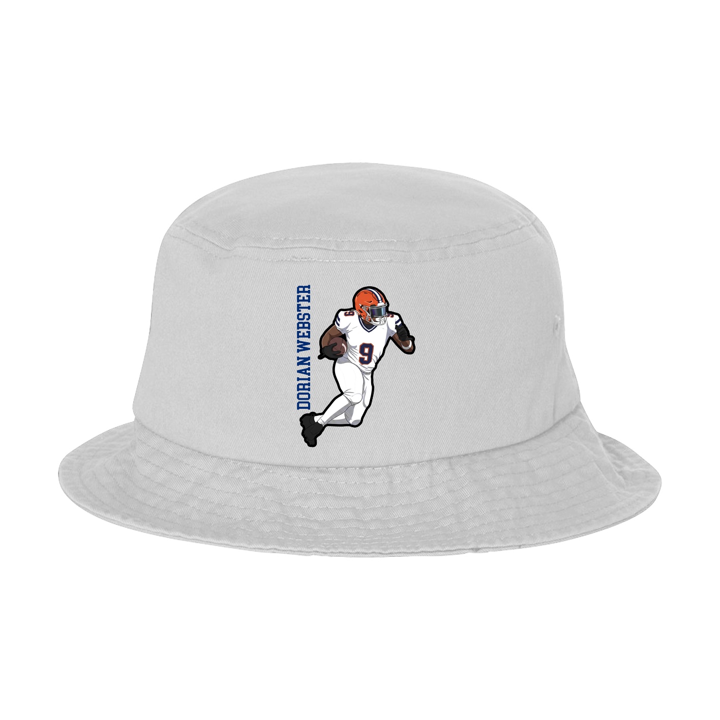 Bucket Cap — Name Vertical in White