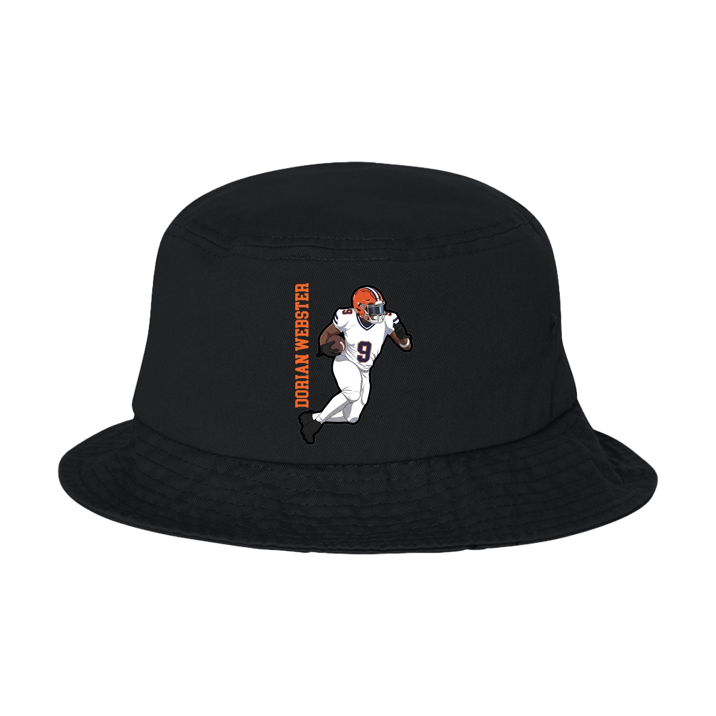 Bucket Cap — Name Vertical in Black