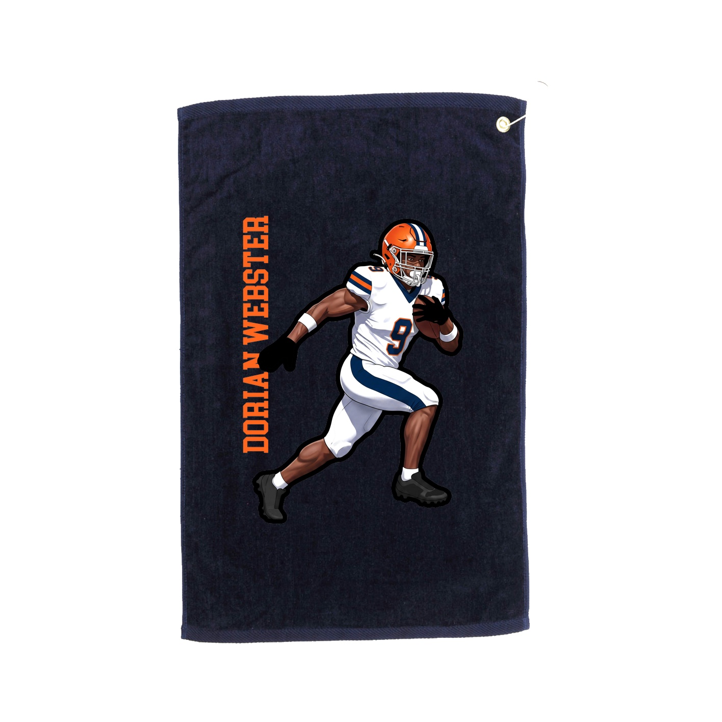 Golf Towel — Name Vertical in Navy