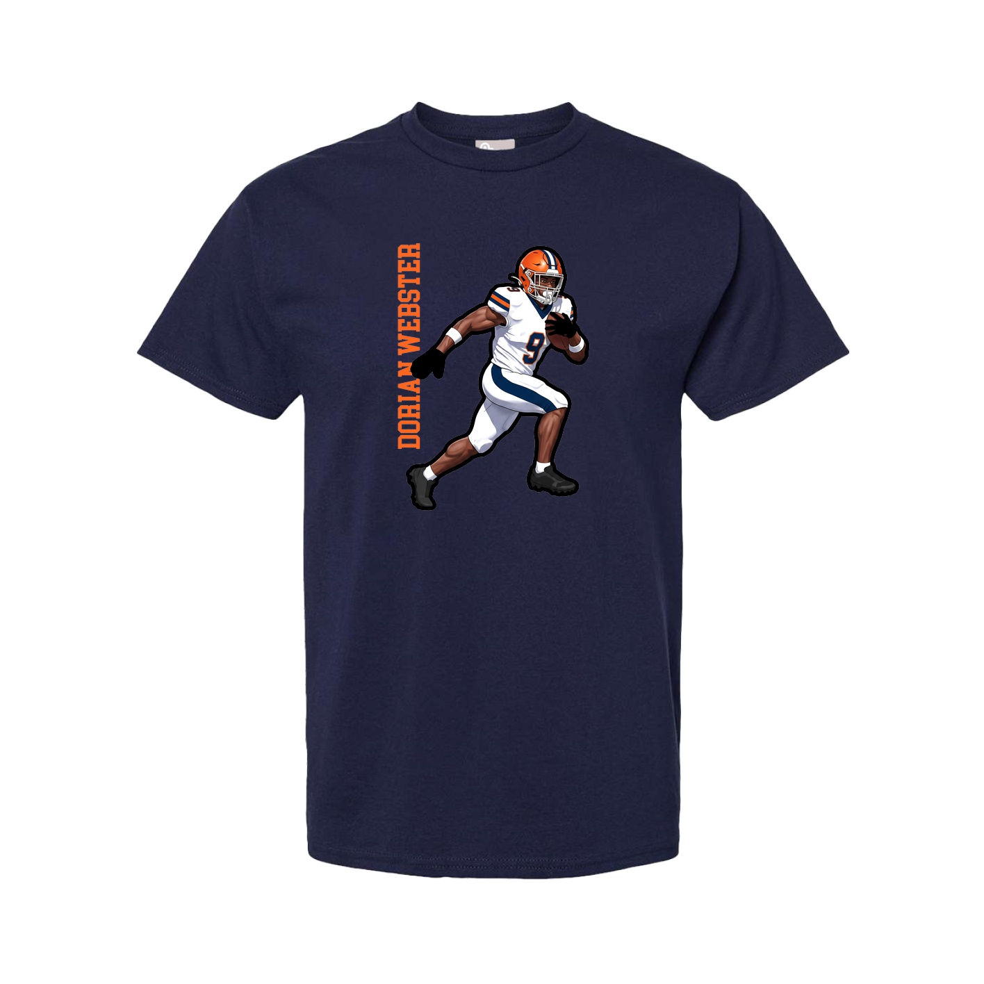 Tee — Name Vertical in Navy