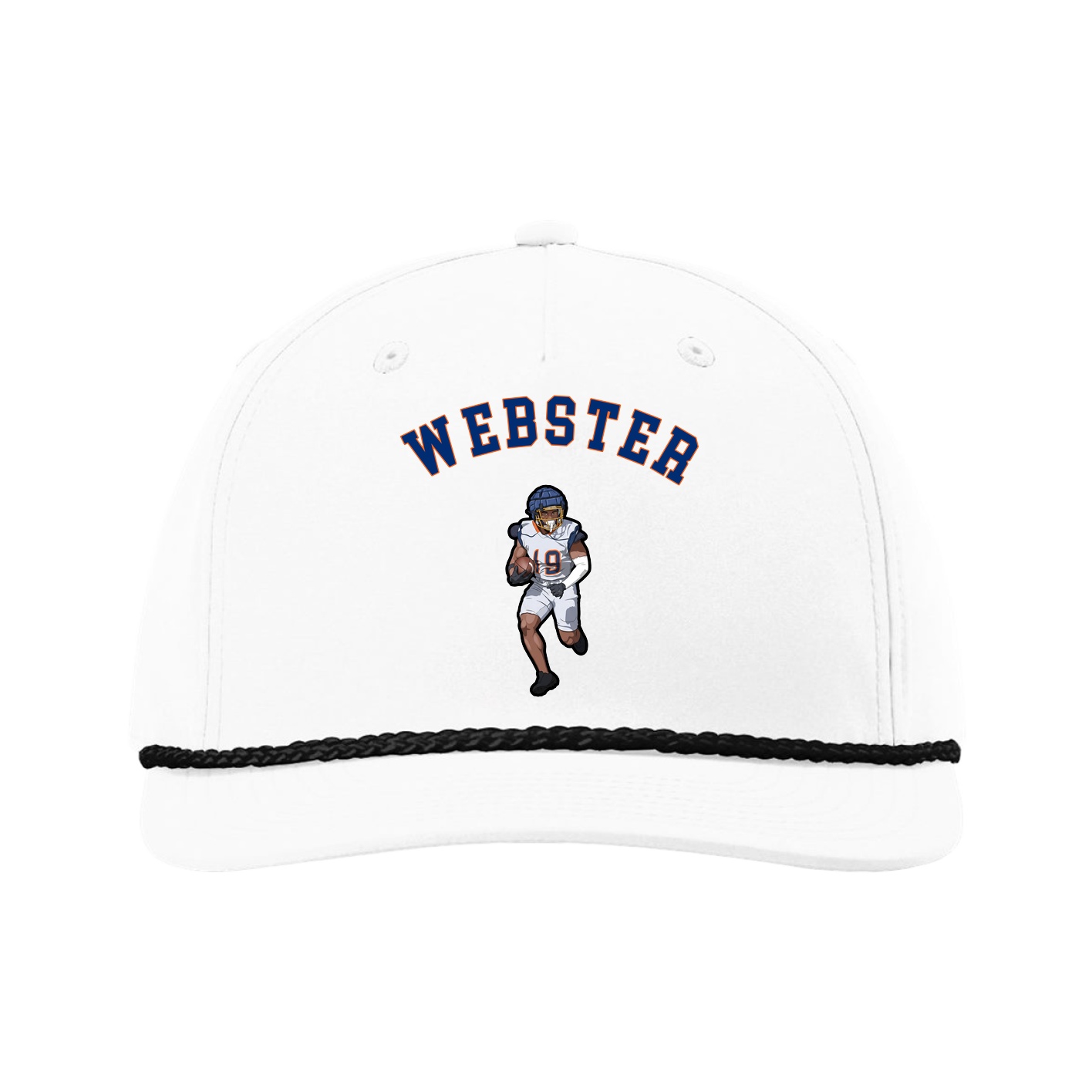 Five-Panel Classic Rope Cap — Shirsey Arch in White