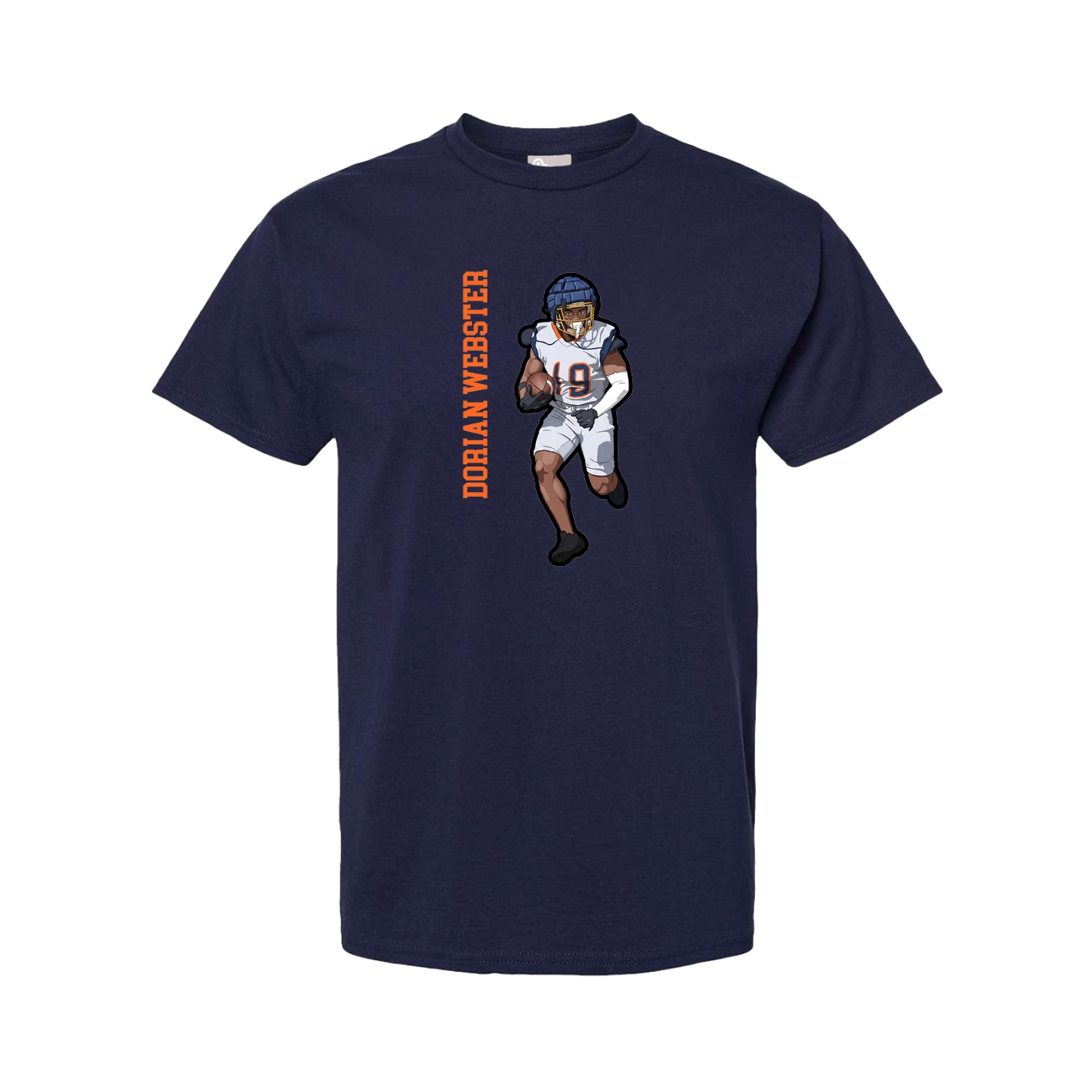 Tee — Name Vertical in Navy