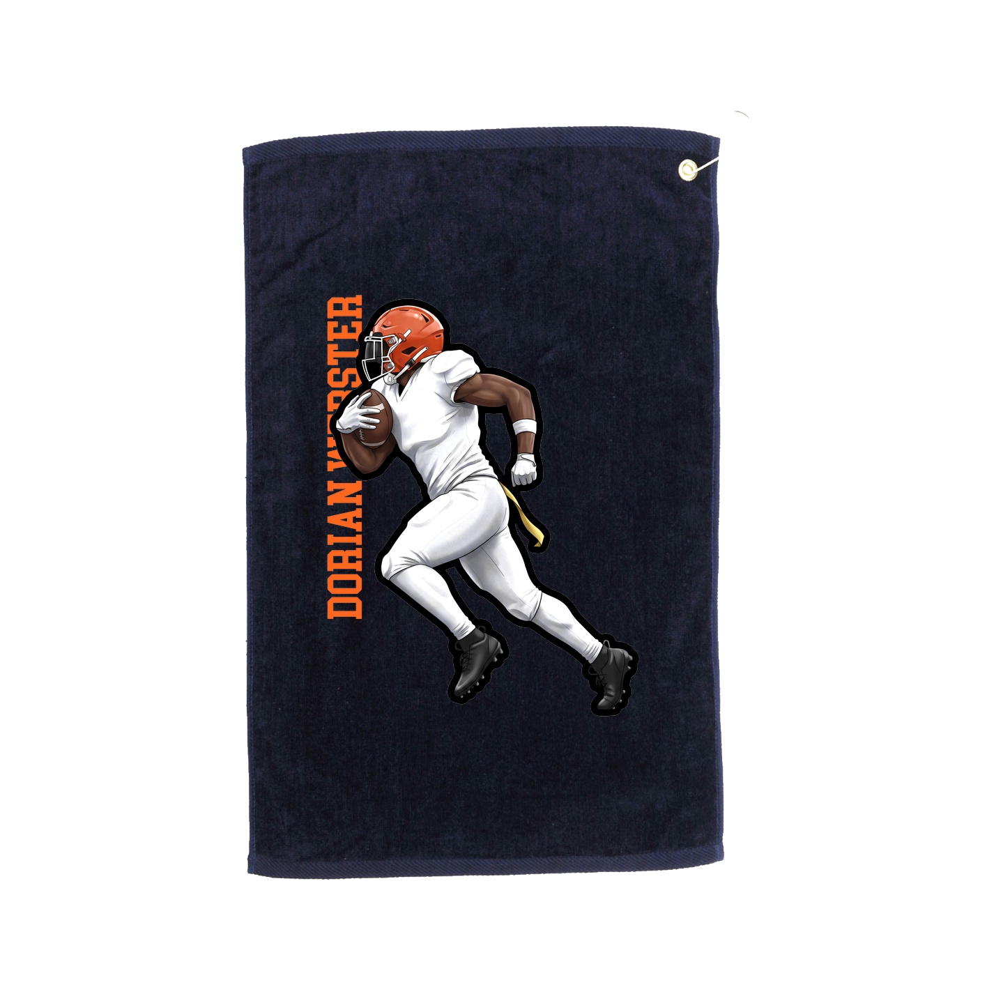 Golf Towel — Name Vertical in Navy
