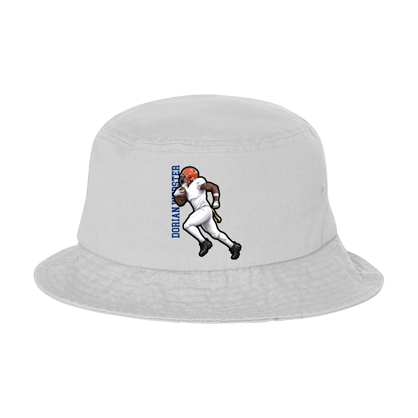 Bucket Cap — Name Vertical in White