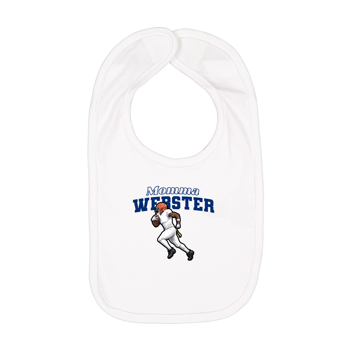 Infant Bib — Mothers Day Block in White