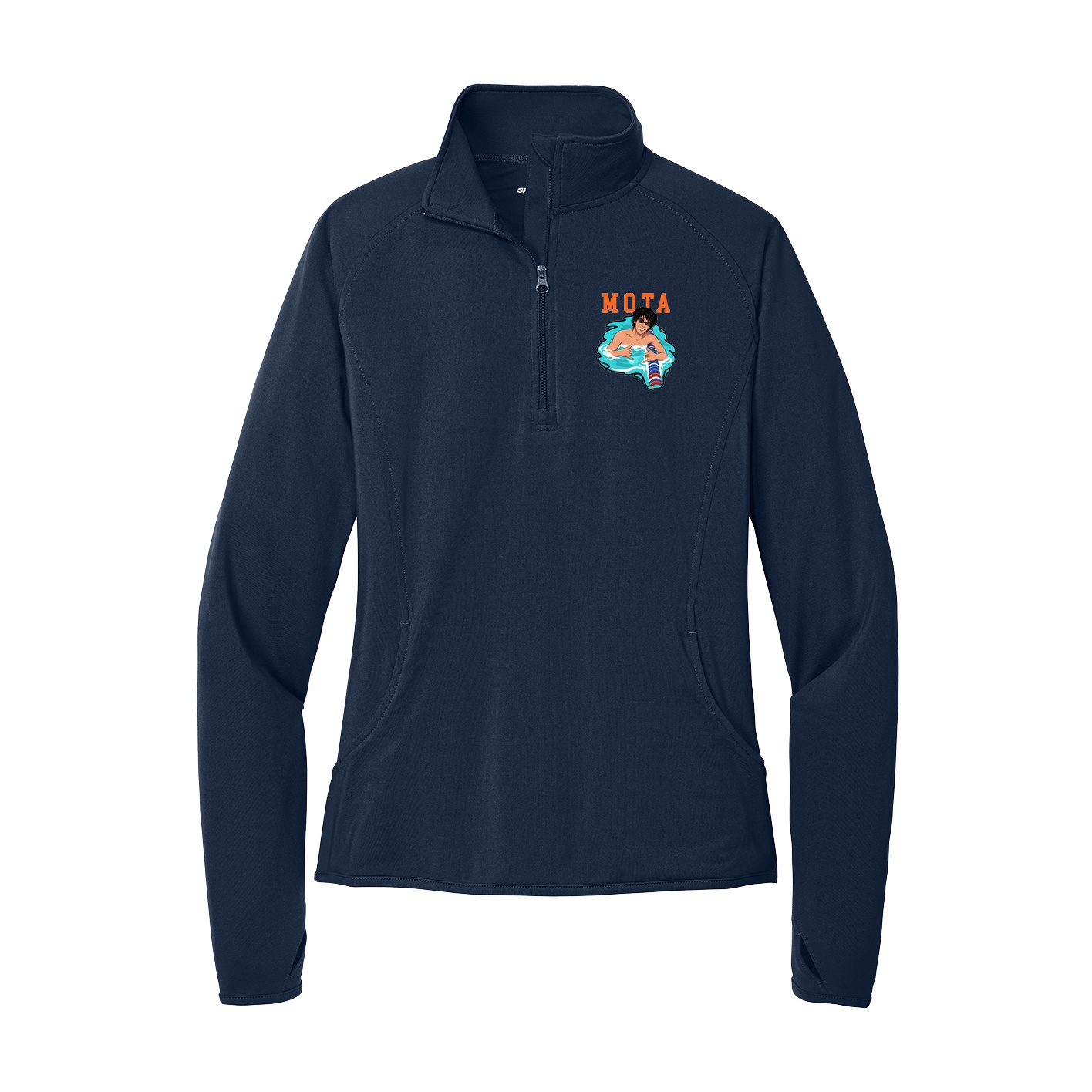 Women's Q-Zip Pullover — Shirsey in Navy