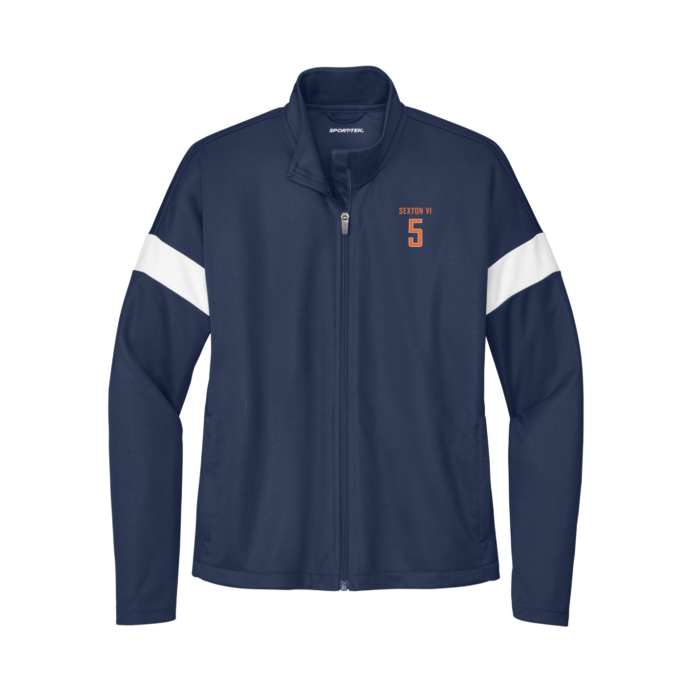 Womens Team Travel Full-Zip Jacket — Front Shirsy in Navy/White