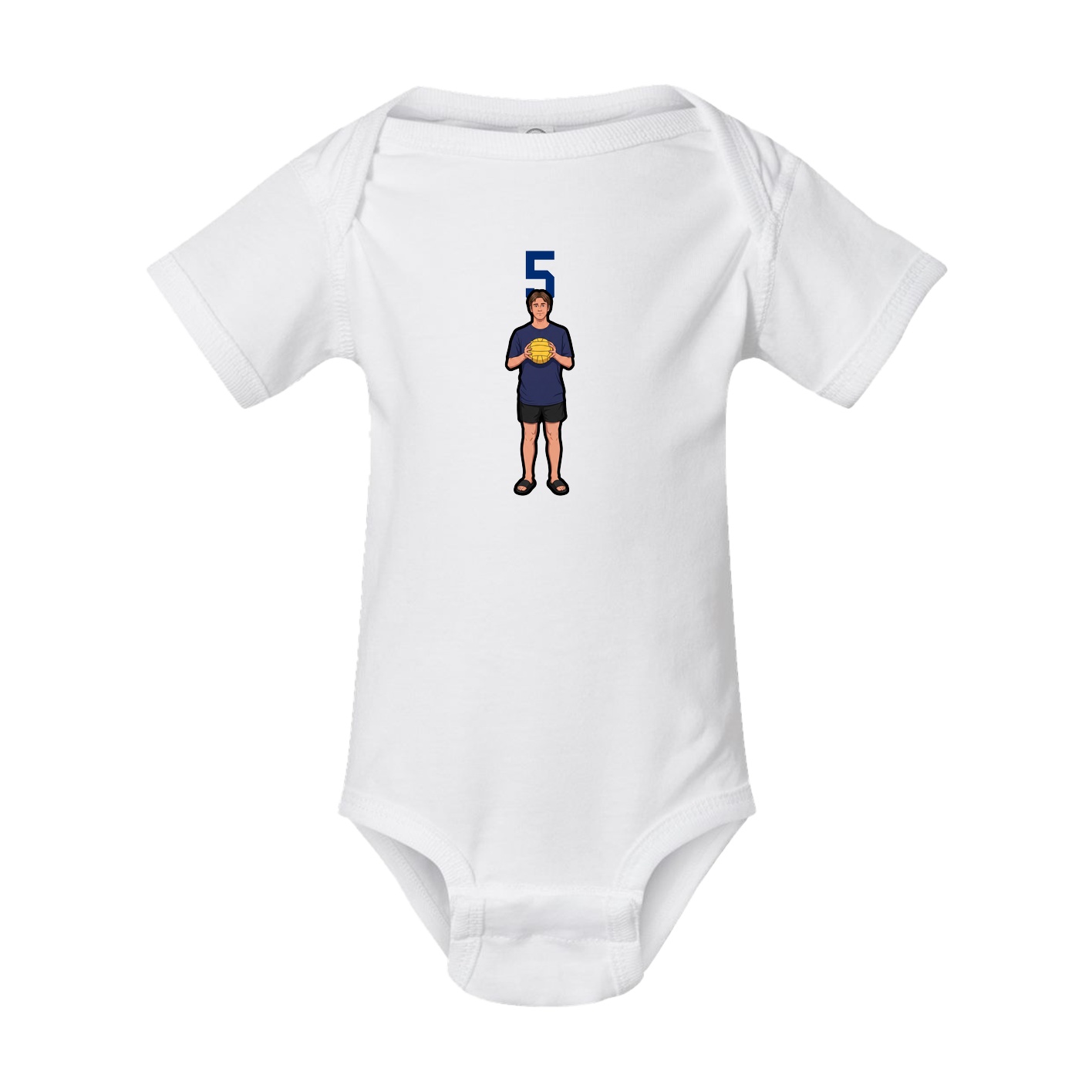 Baby Onesie — Number Top in White