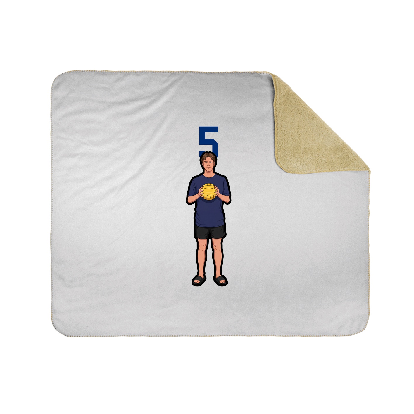 Throw Blanket — Number Top in White
