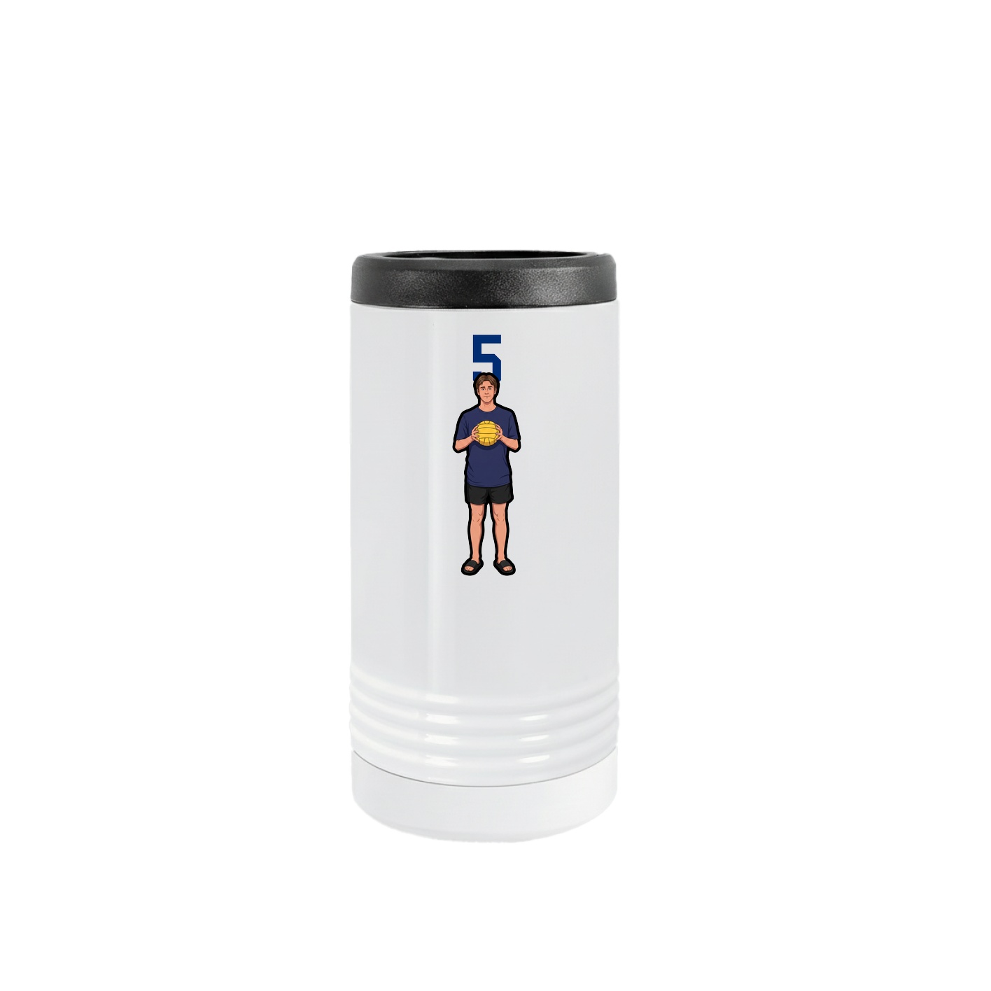 Slim Beverage Holder — Number Top in White