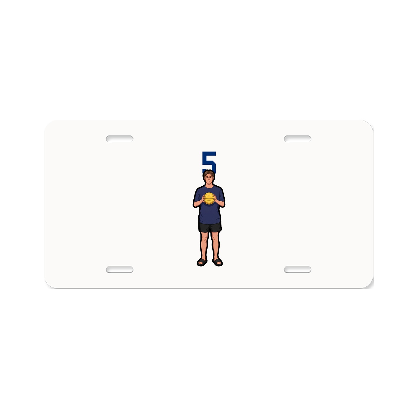 License Plate — Number Top in Classic