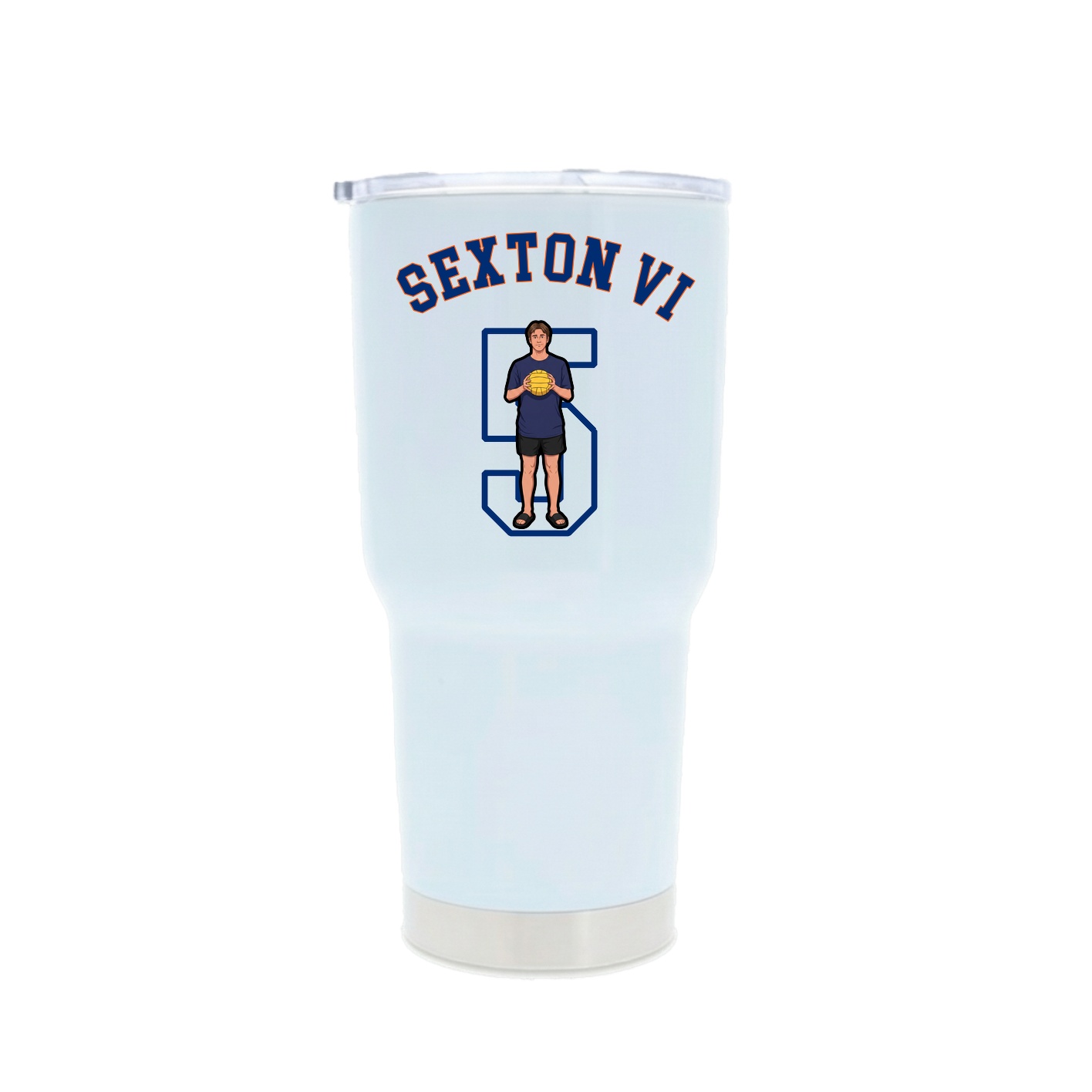 30oz Stainless Steel Tumbler — Shirsey Arch in White