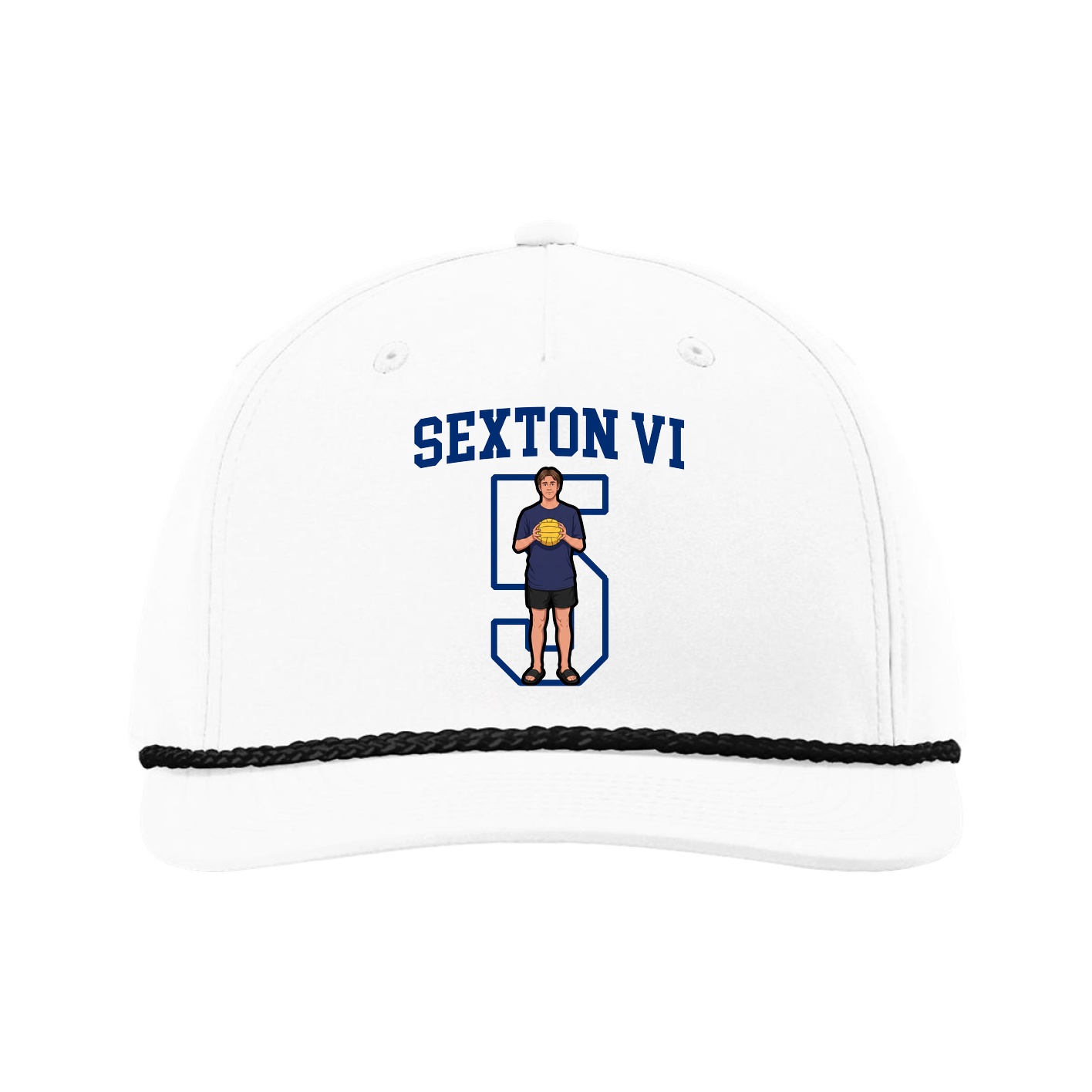 Five-Panel Classic Rope Cap — Shirsey in White