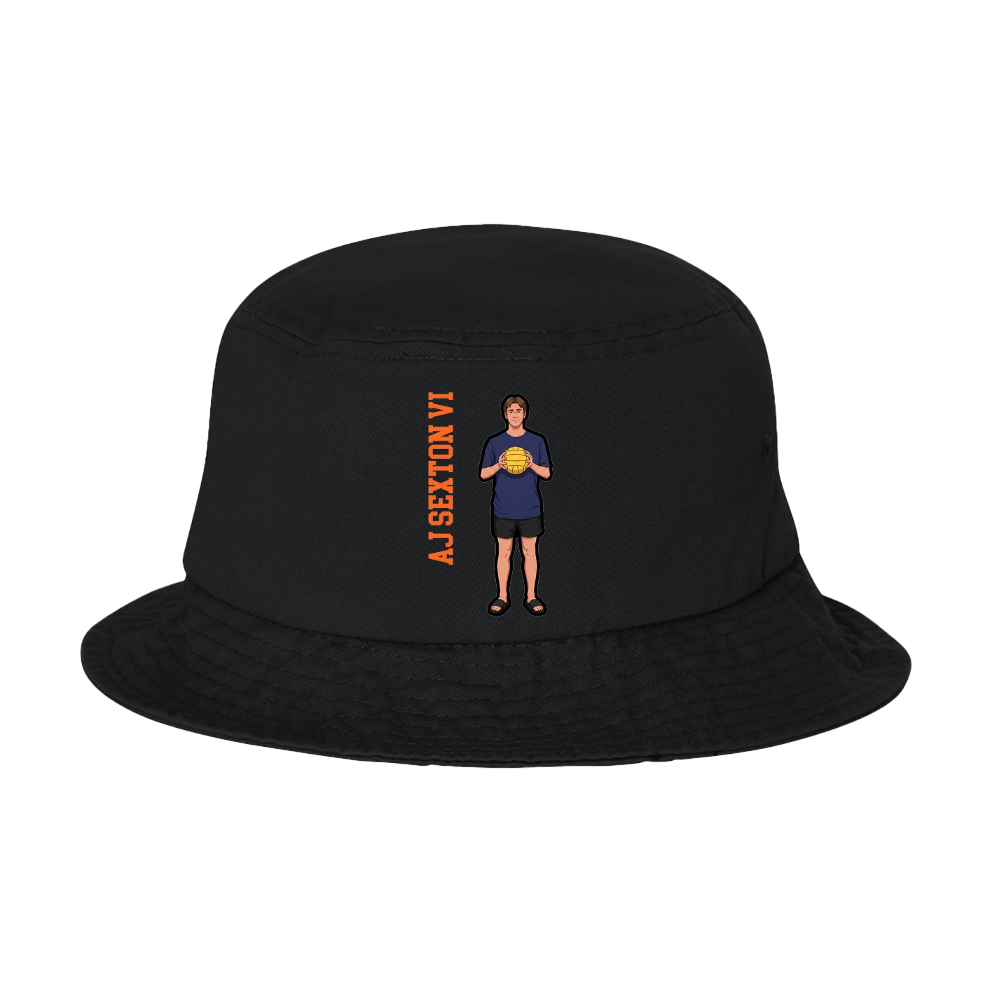 Bucket Cap — Name Vertical in Black
