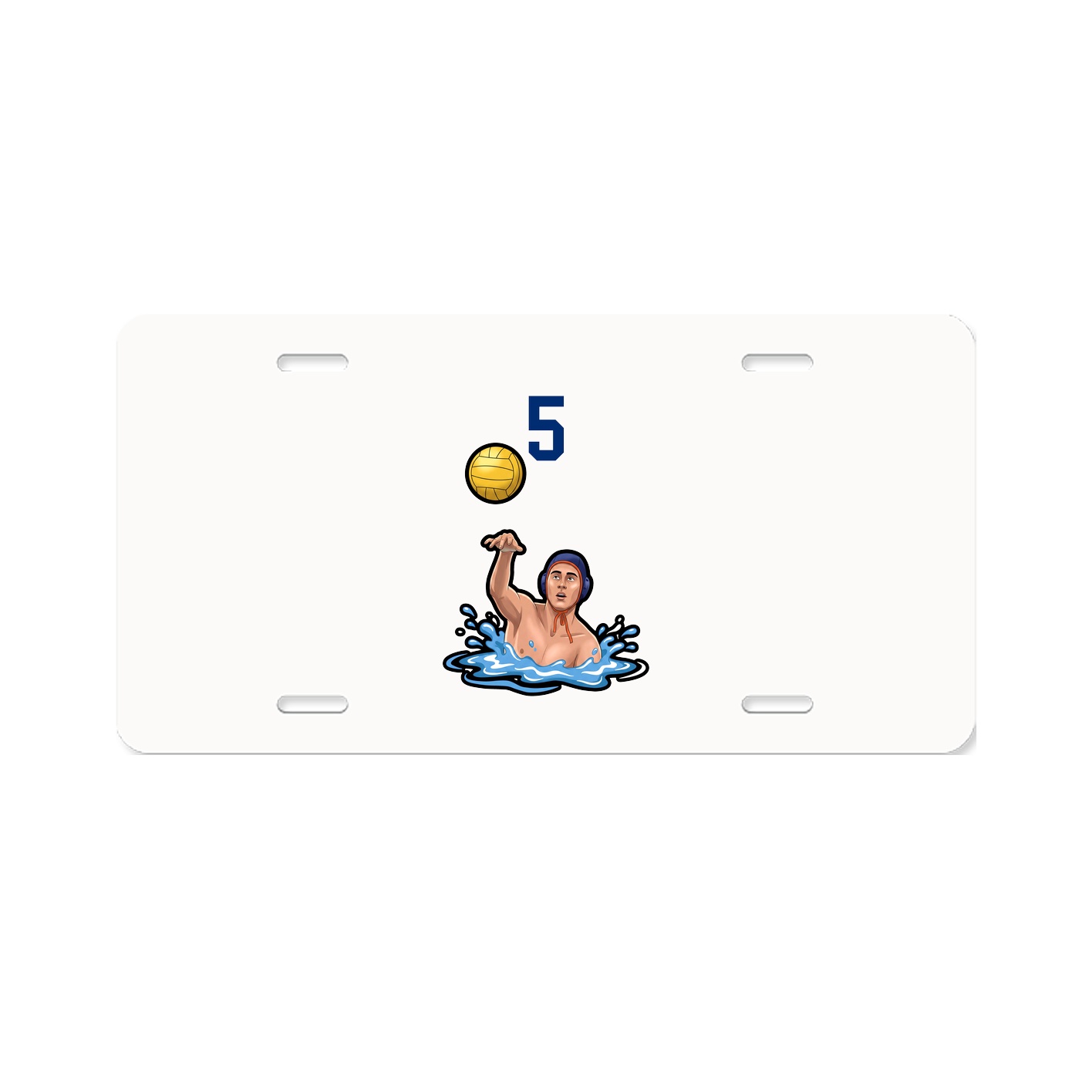 License Plate — Number Top in Classic