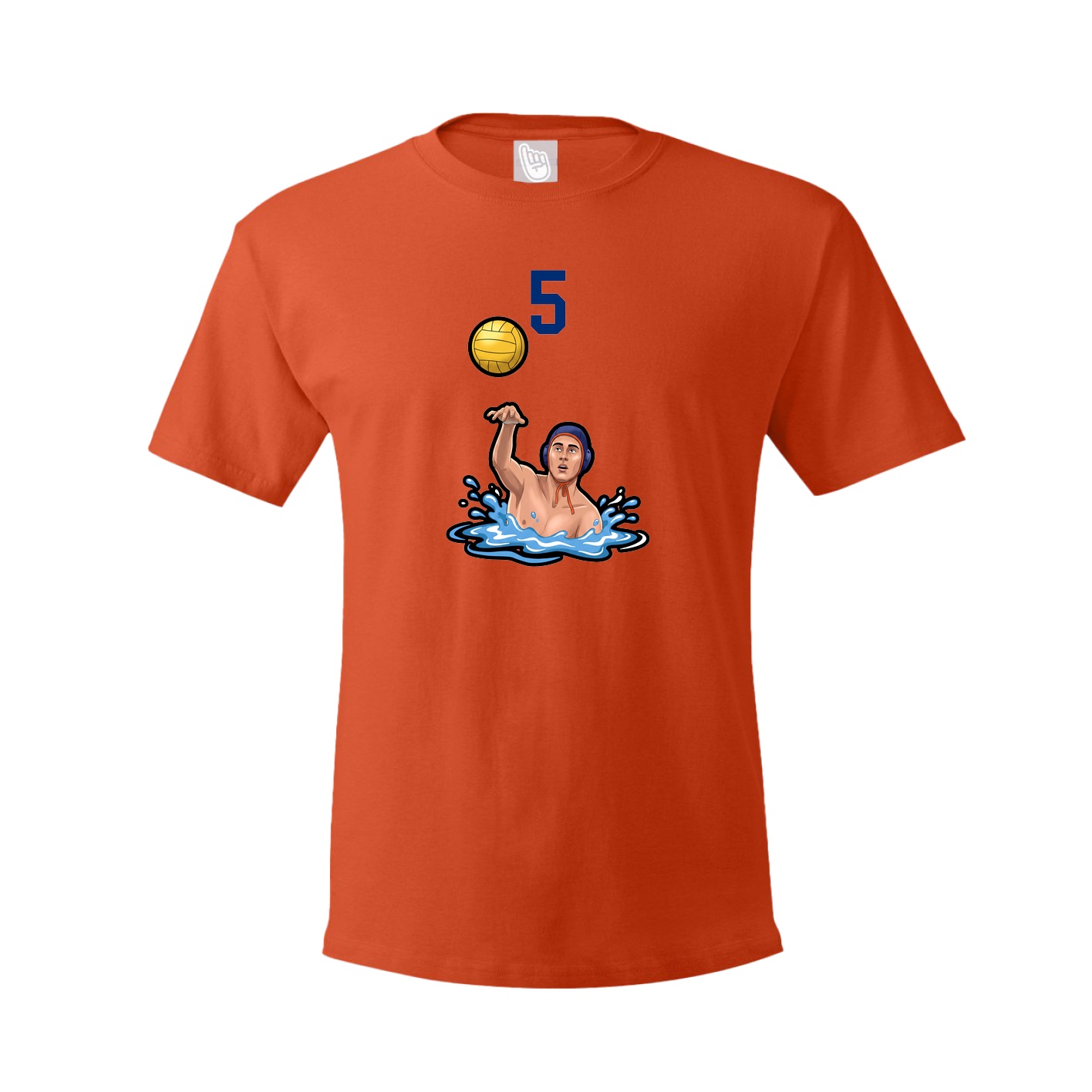 Youth Tee — Number Top in Orange
