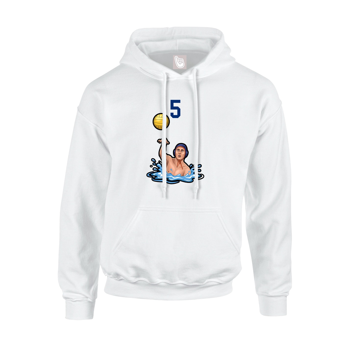 Hoodie — Number Top in White