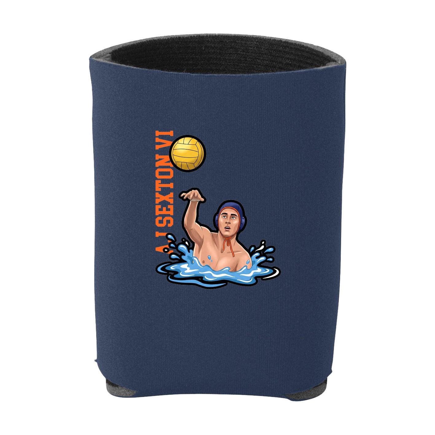 Can Holder — Name Vertical in Navy