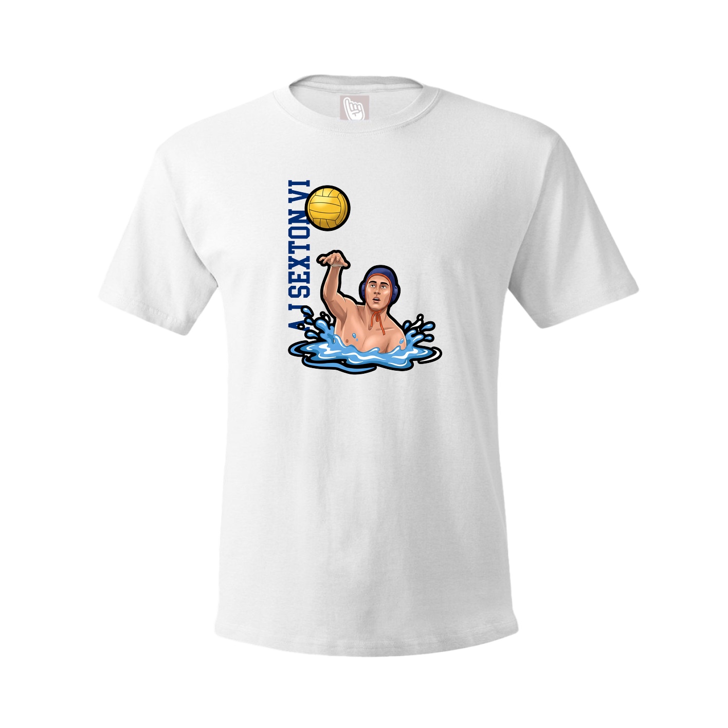 Tee — Name Vertical in White