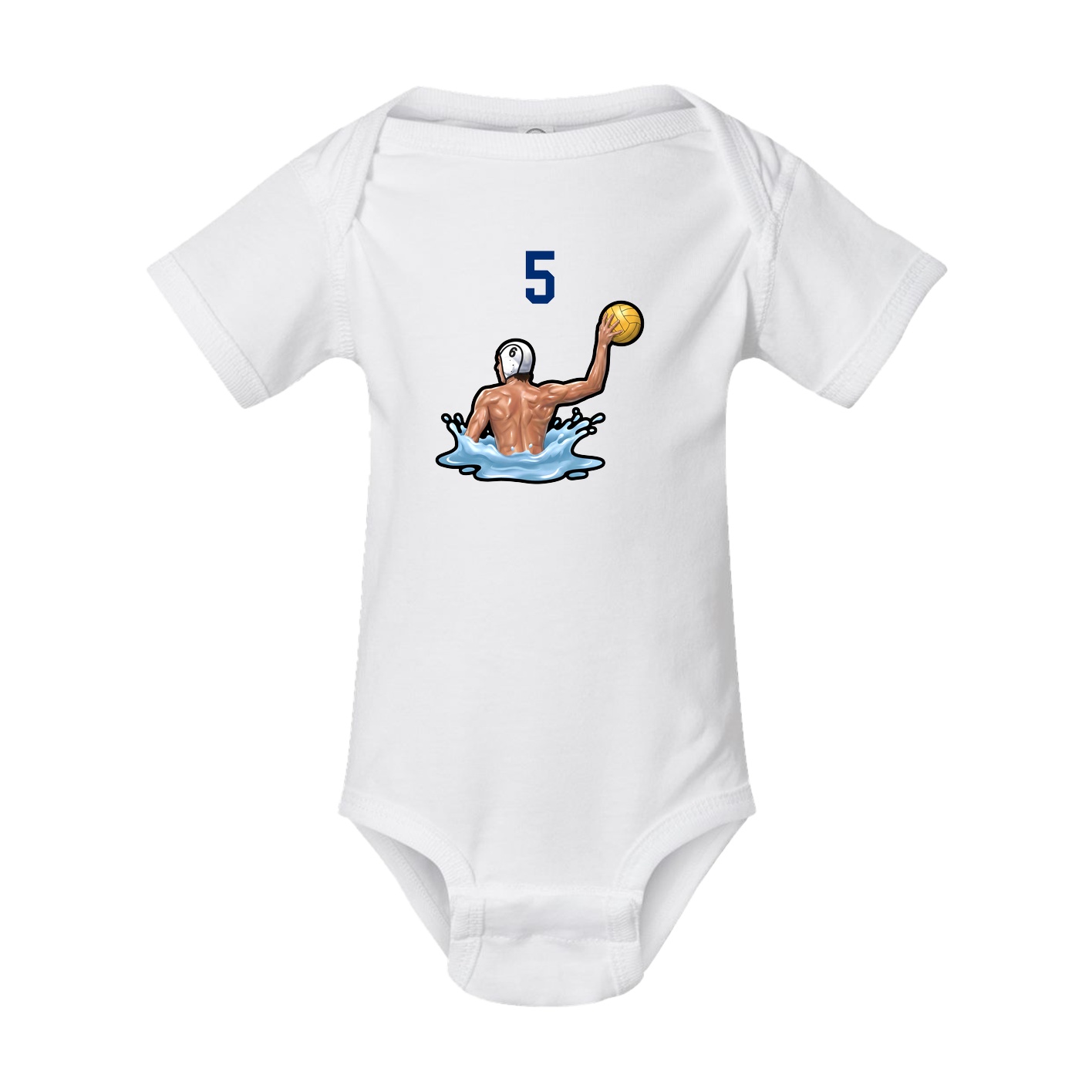 Baby Onesie — Number Top in White