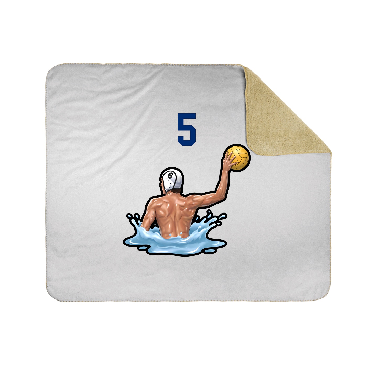 Throw Blanket — Number Top in White
