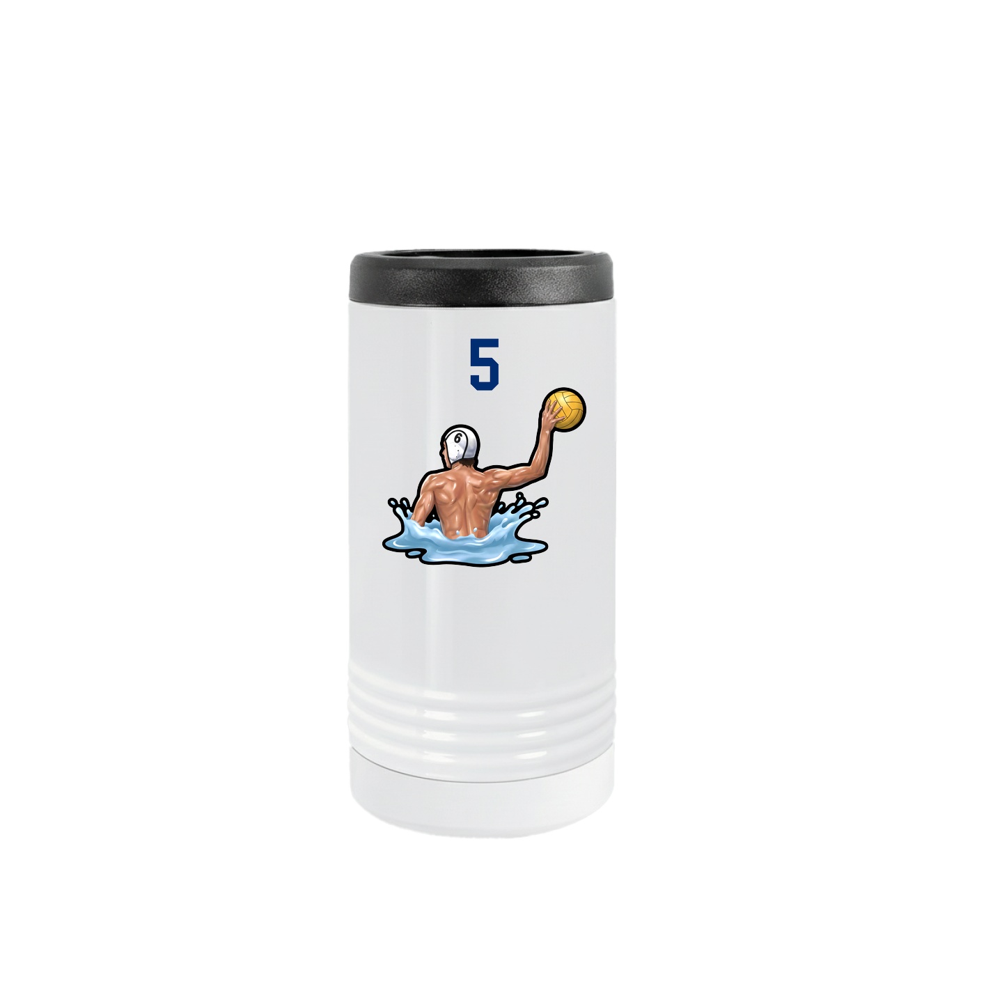Slim Beverage Holder — Number Top in White