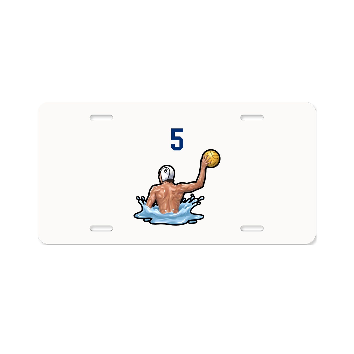 License Plate — Number Top in Classic
