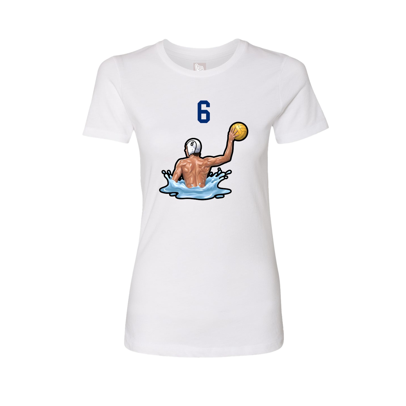 Fitted Women's Tee — Number Top in White
