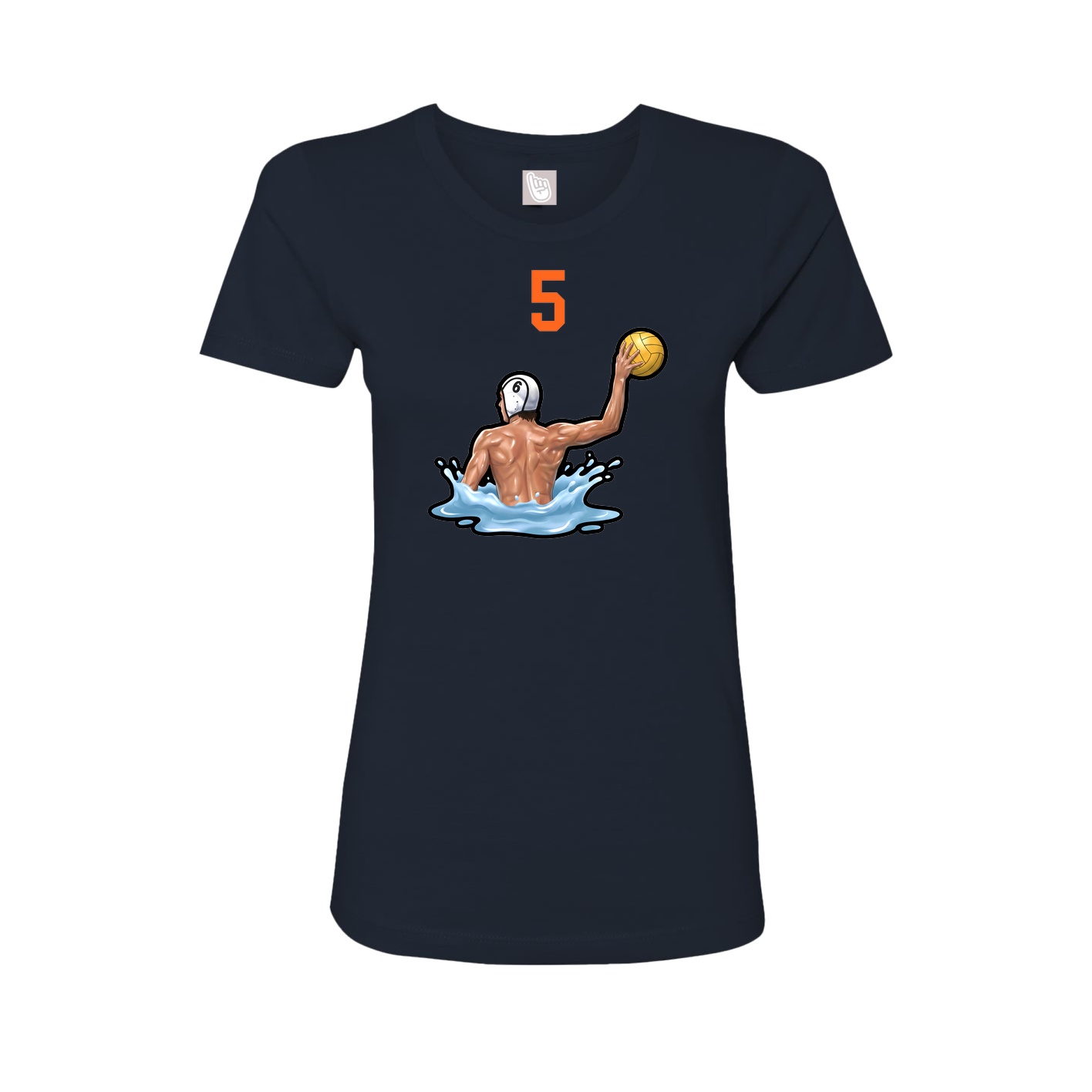 Womens Tee — Number Top in Navy