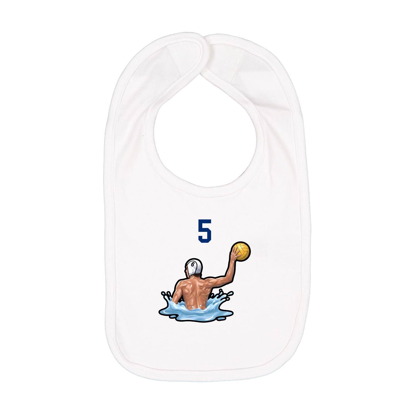 Infant Bib — Number Top in White