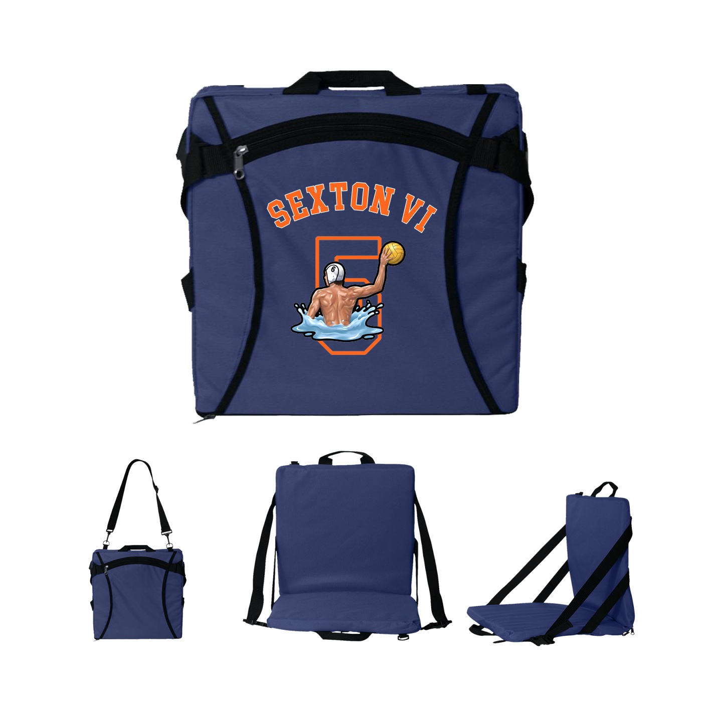 Folding Stadium Seat — Shirsey Arch in Navy