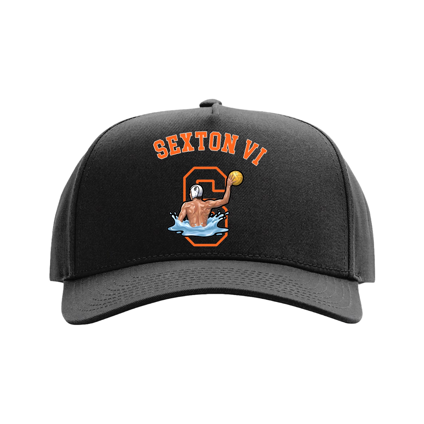 Full Fabric Five-Panel Champ Cap — Shirsey Arch in Black