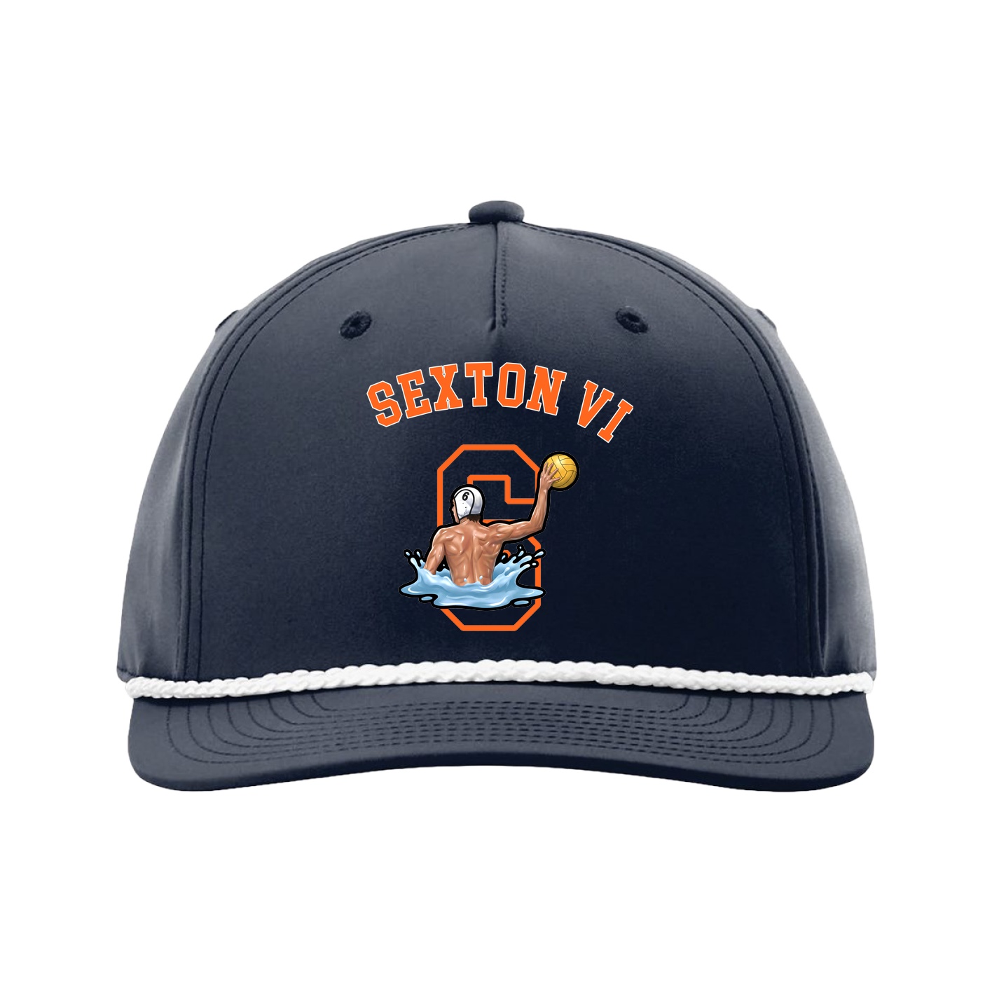 Five-Panel Classic Rope Cap — Shirsey Arch in Navy