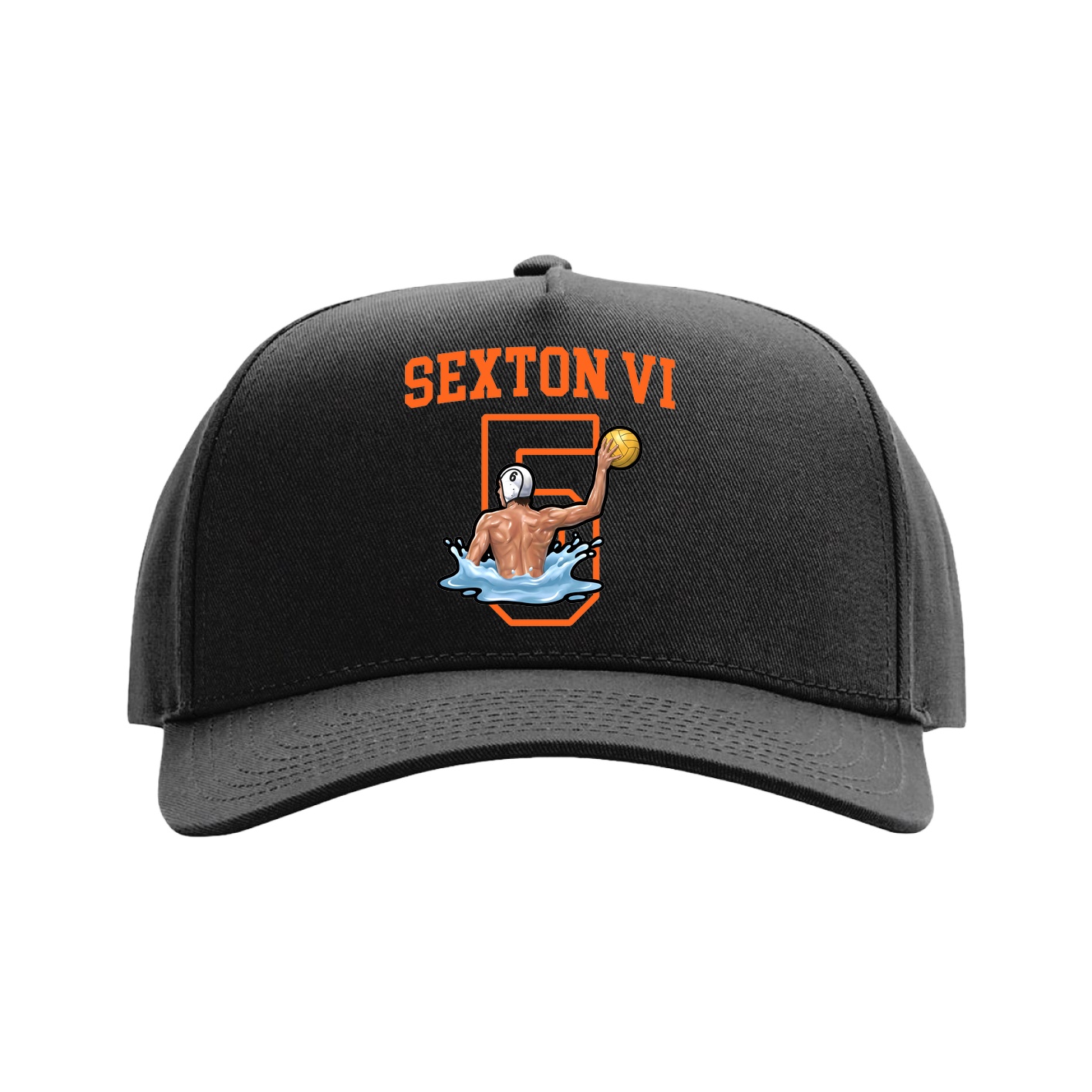 Full Fabric Five-Panel Champ Cap — Shirsey in Black