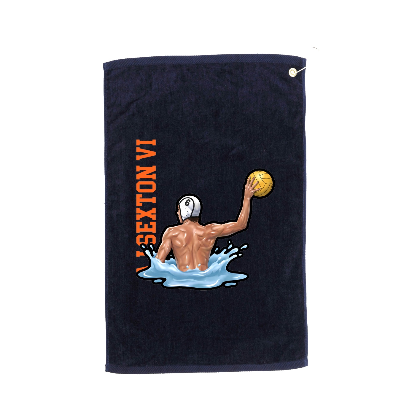 Golf Towel — Name Vertical in Navy