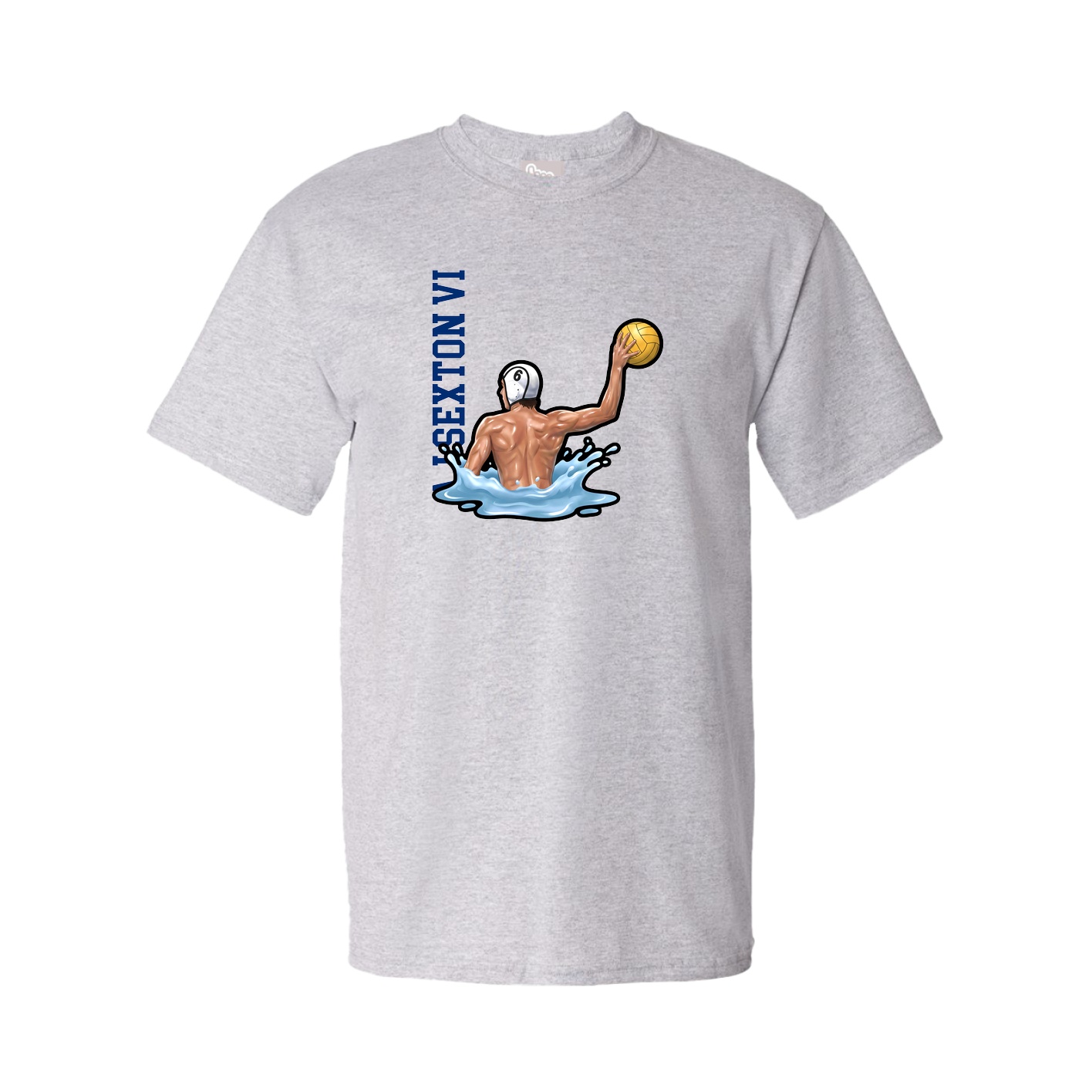 Tee — Name Vertical in Grey