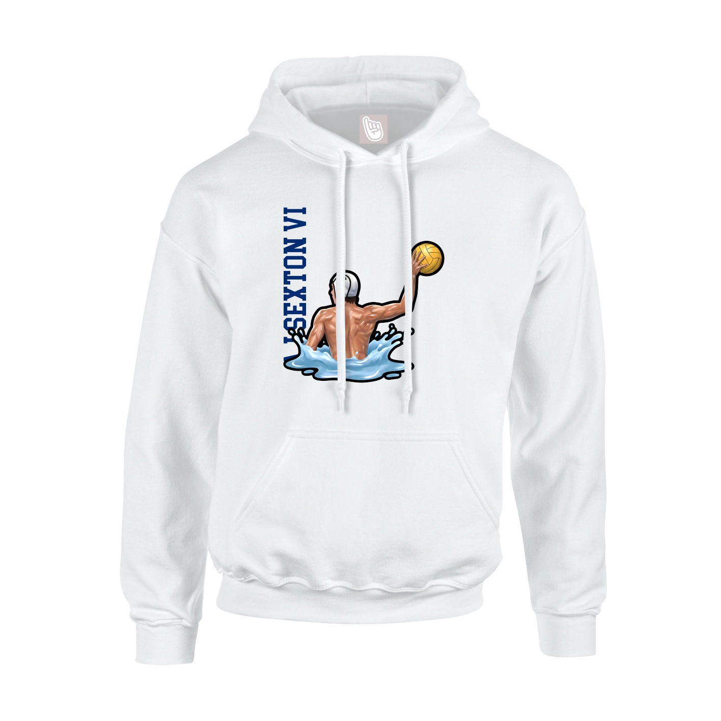 Hoodie — Name Vertical in White