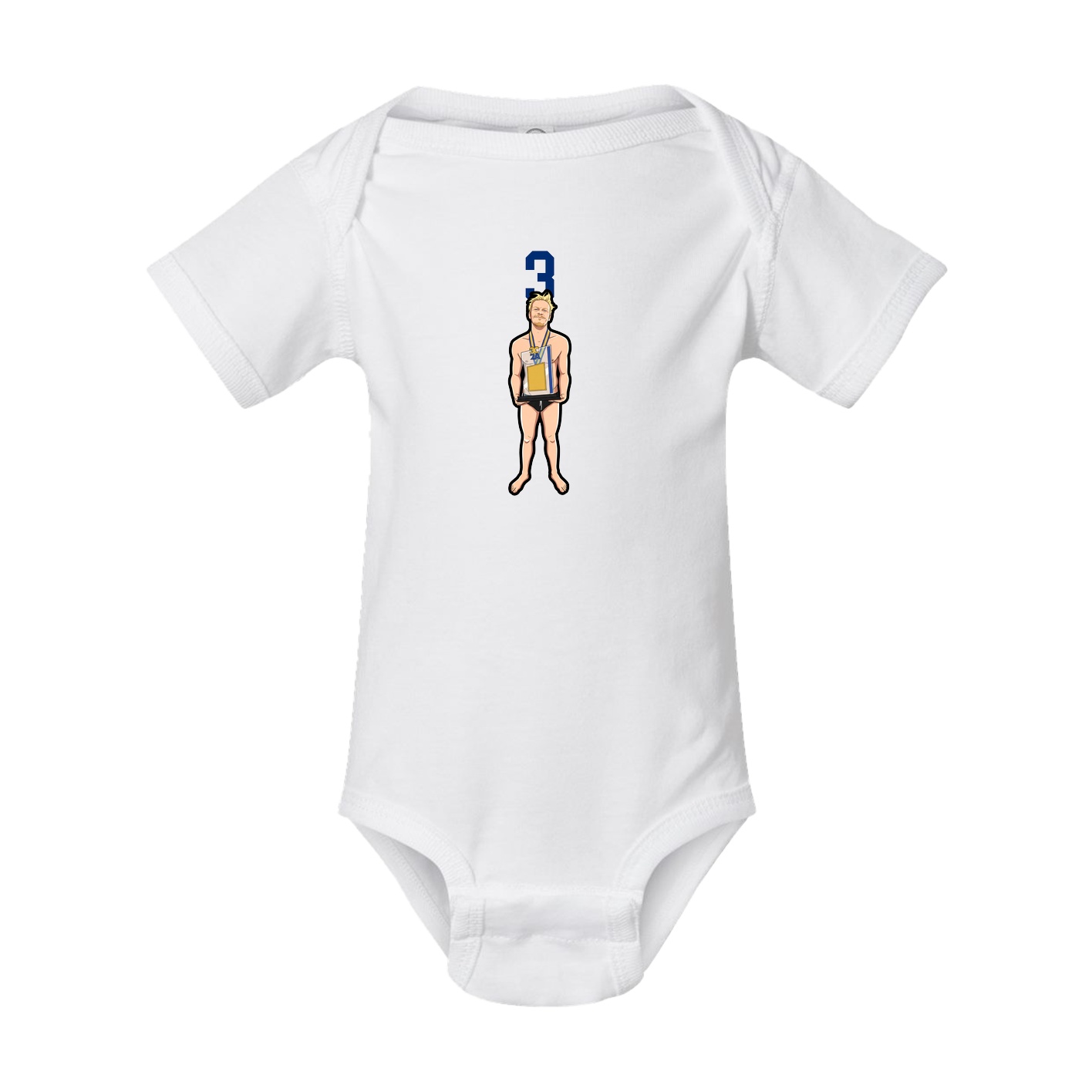 Baby Onesie — Number Top in White
