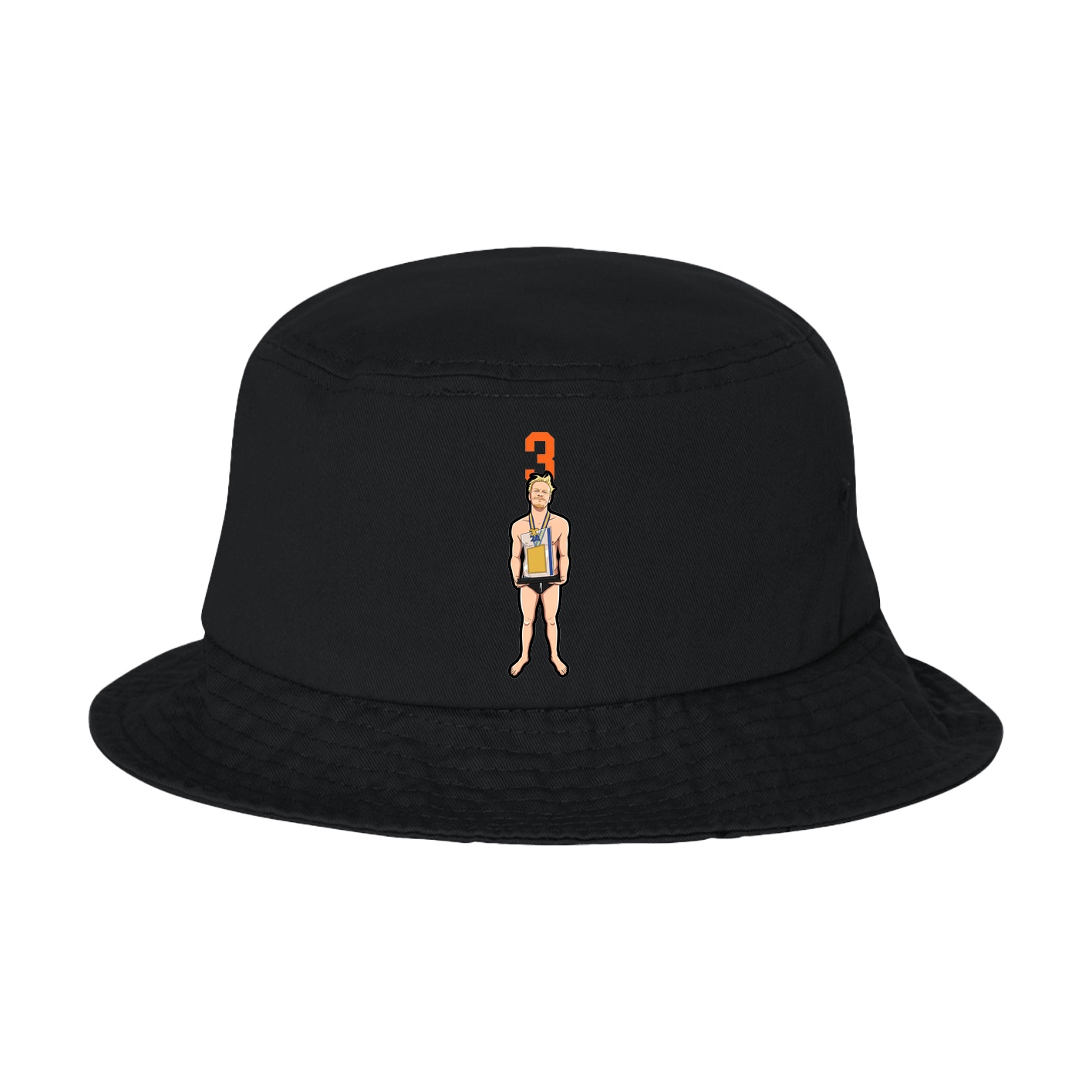 Bucket Cap — Number Top in Black