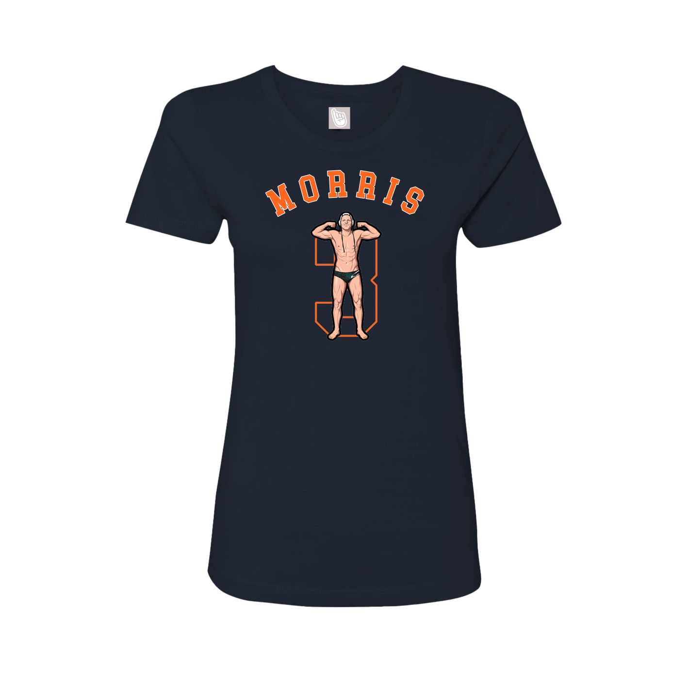 Fitted Women's Tee — Shirsey Arch in Navy