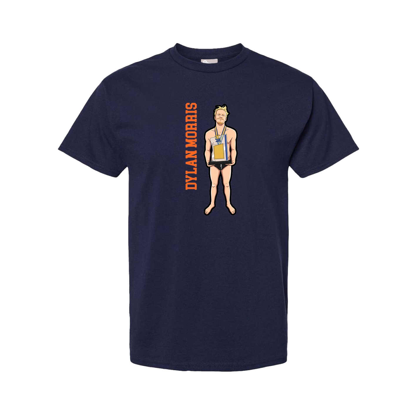 Tee — Name Vertical in Navy