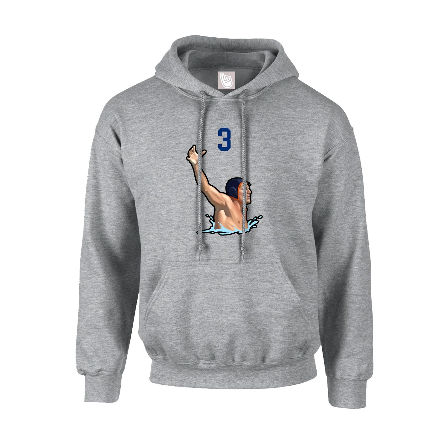 Hoodie — Number Top in Grey