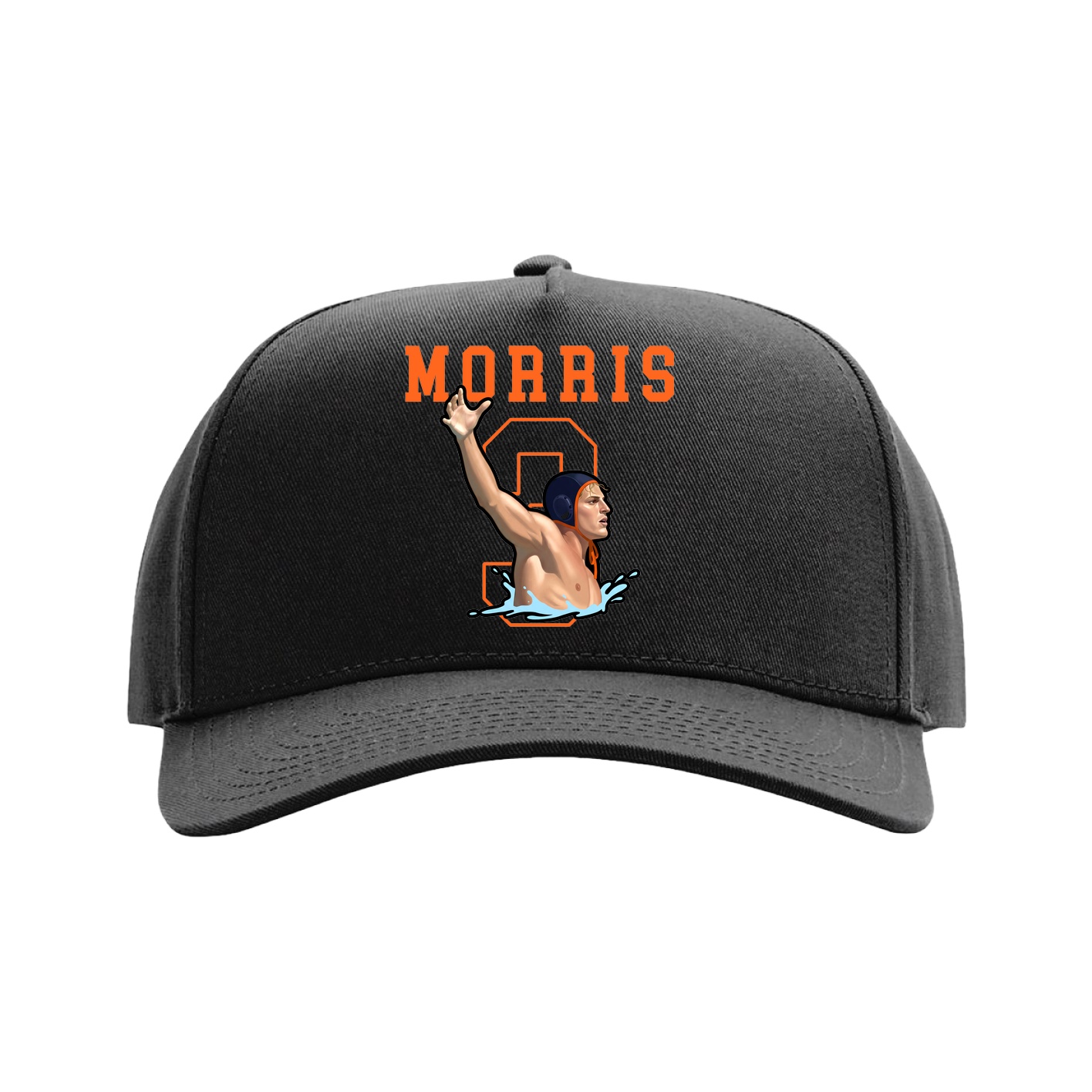 Full Fabric Five-Panel Champ Cap — Shirsey in Black