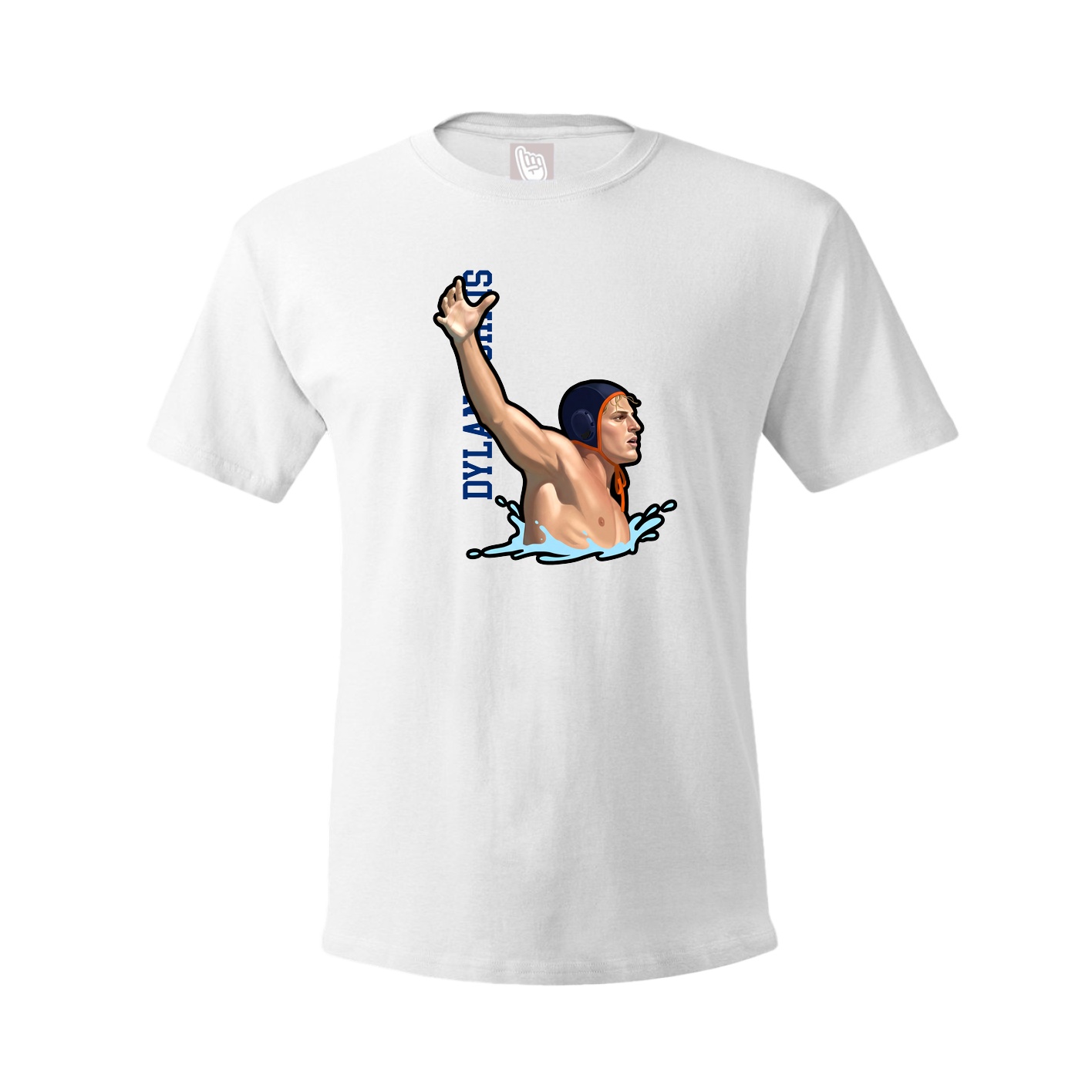 Tee — Name Vertical in White