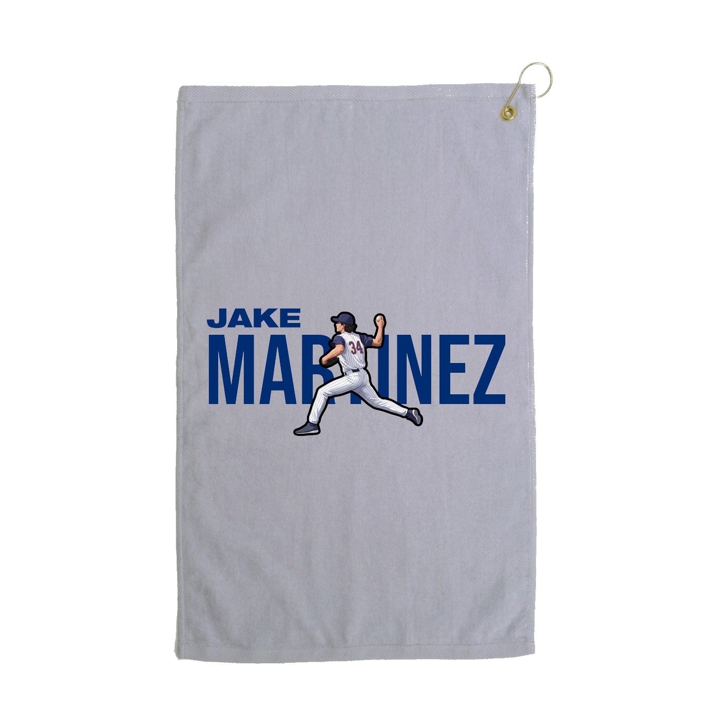 Golf Towel — Player Name in Grey