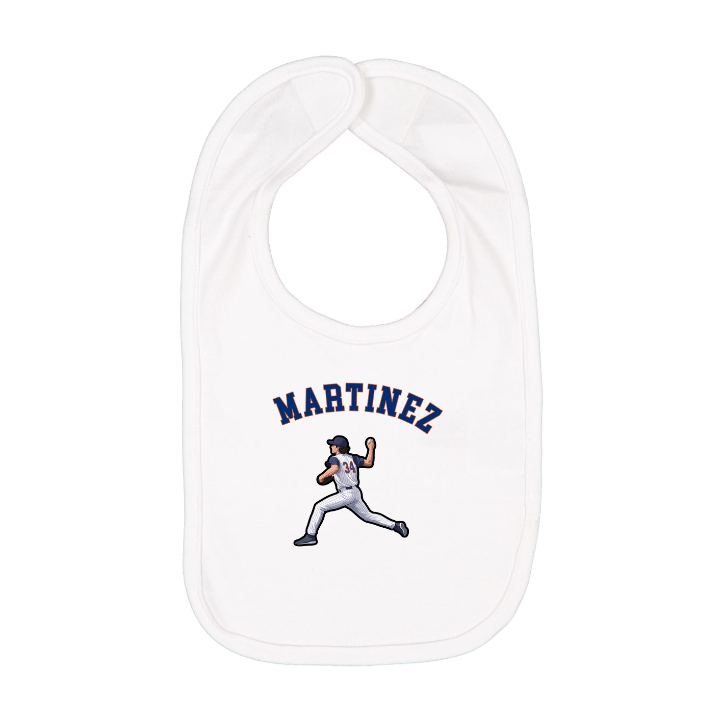 Infant Bib — Shirsey Arch in White