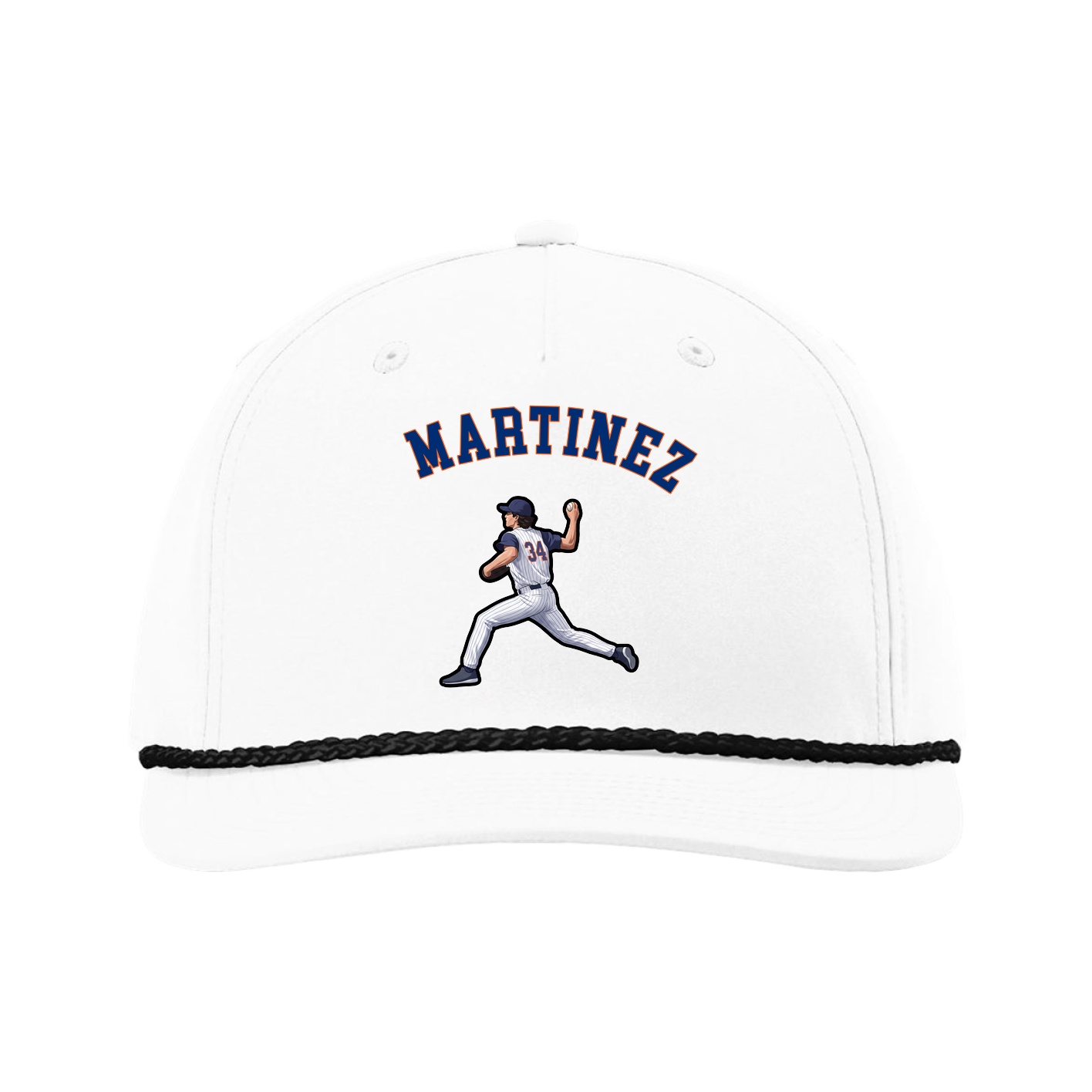 Five-Panel Classic Rope Cap — Shirsey Arch in White